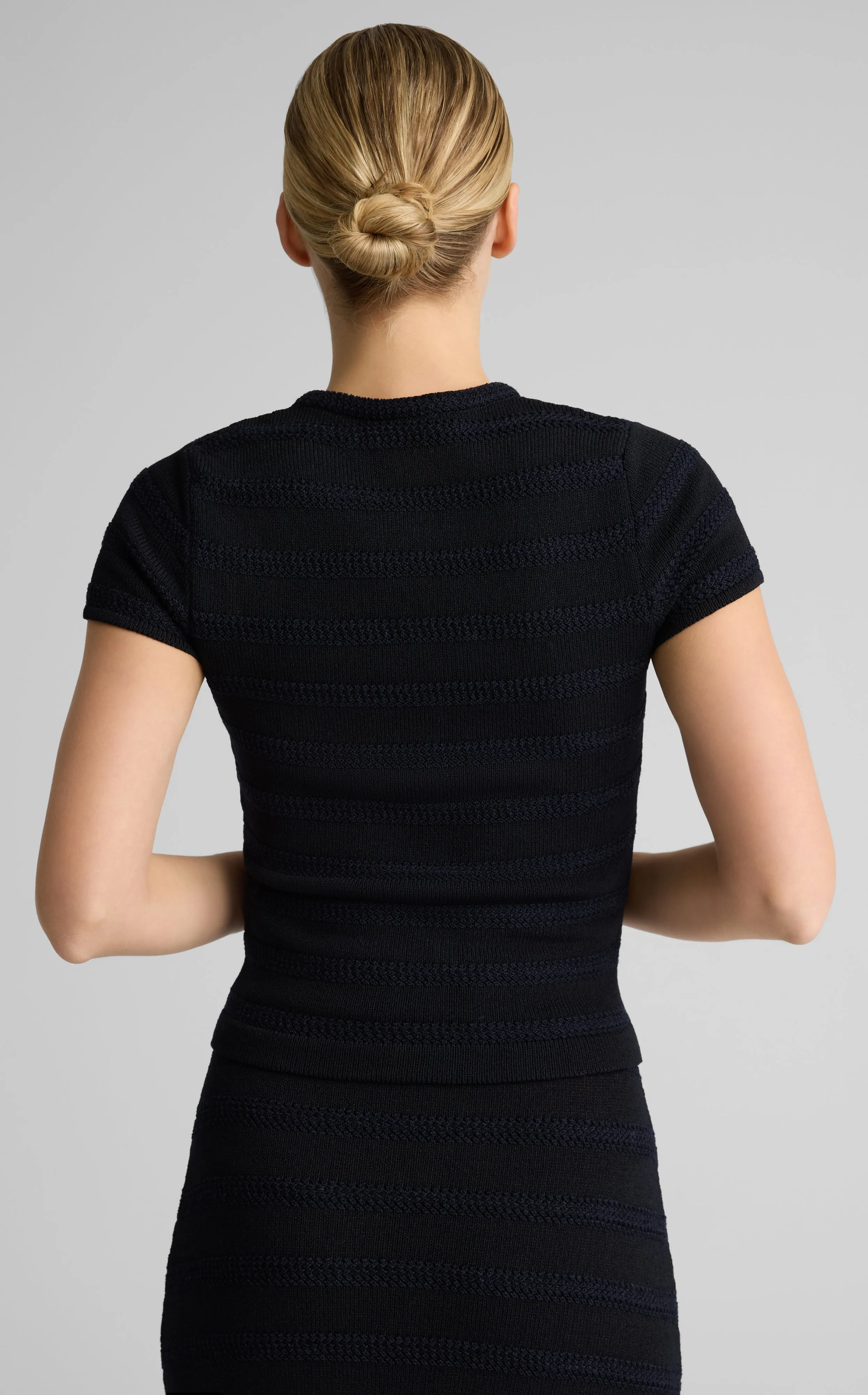 Lori Sweater In Breton Stripe Knit sold by St. John product image thumbnail 3