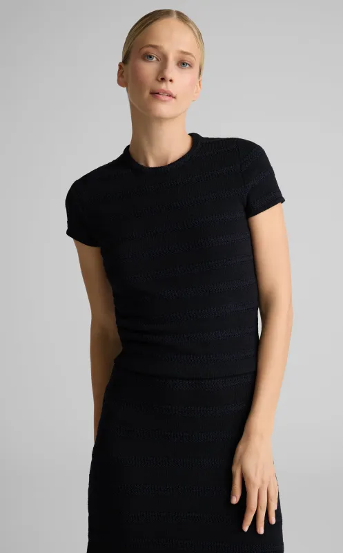 Lori Sweater In Breton Stripe Knit sold by St. John