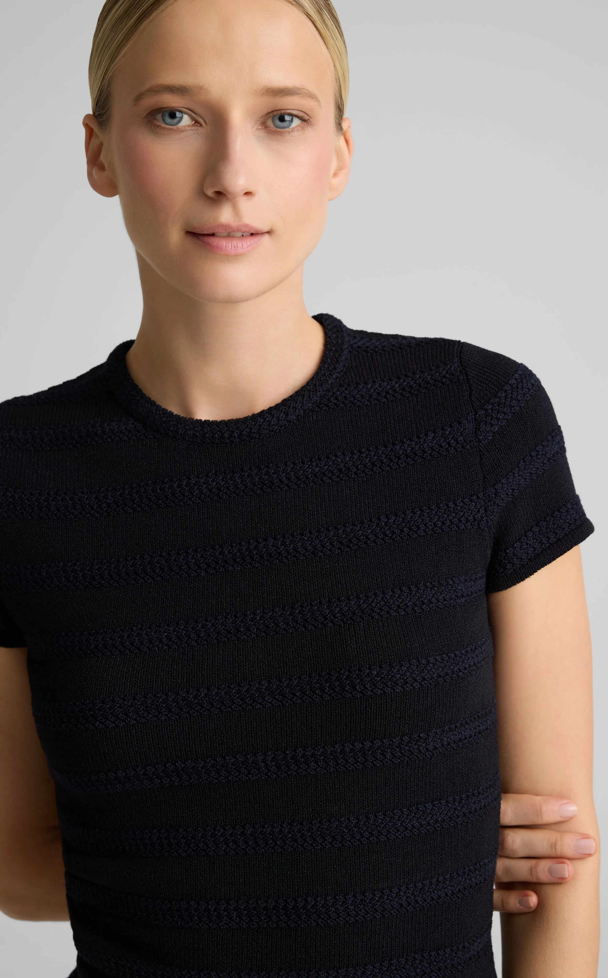 Lori Sweater In Breton Stripe Knit sold by St. John product image thumbnail 4