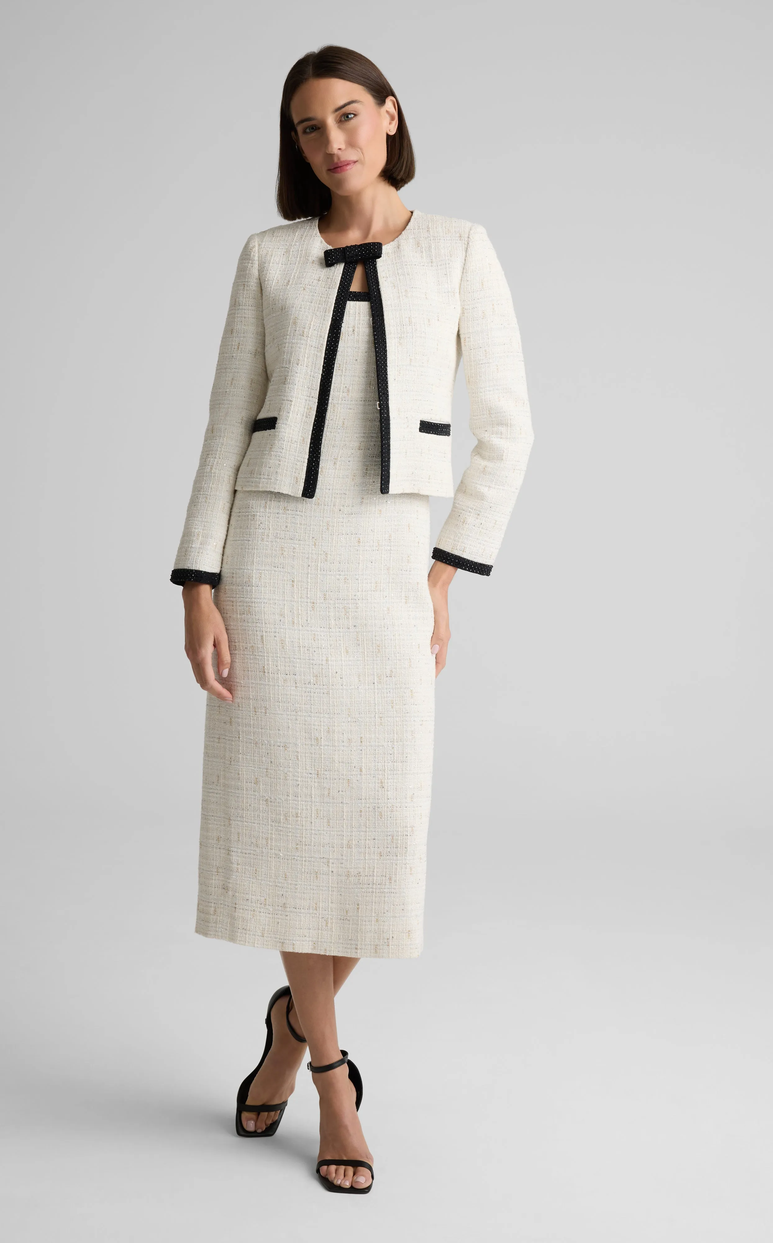 Elizabeth Jacket in Cannes Tweed sold by St. John