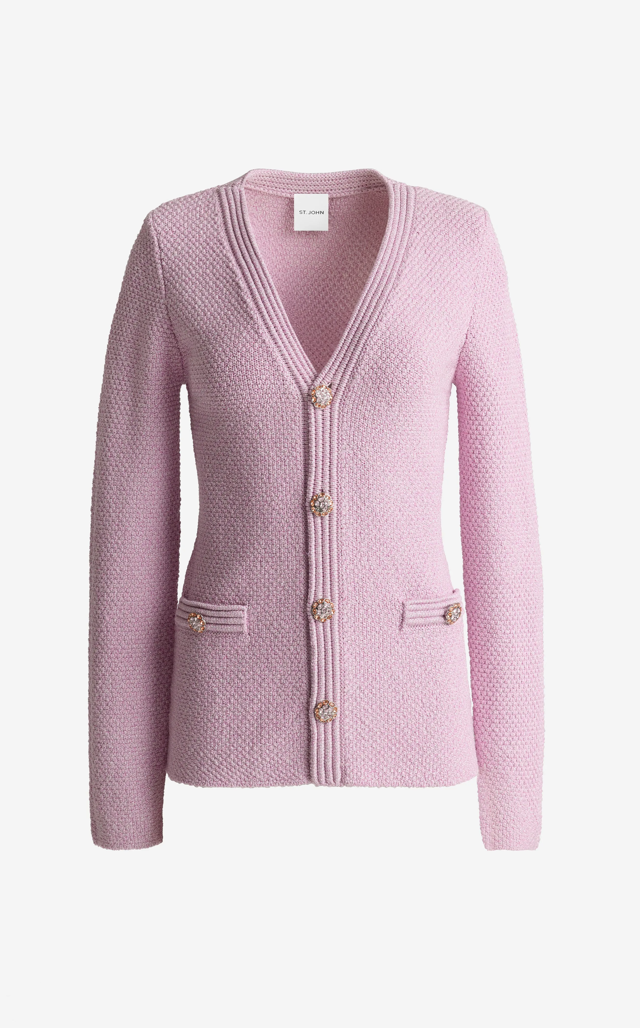 Vivara Jacket In Metallic Mouliné Knit sold by St. John product image thumbnail 2