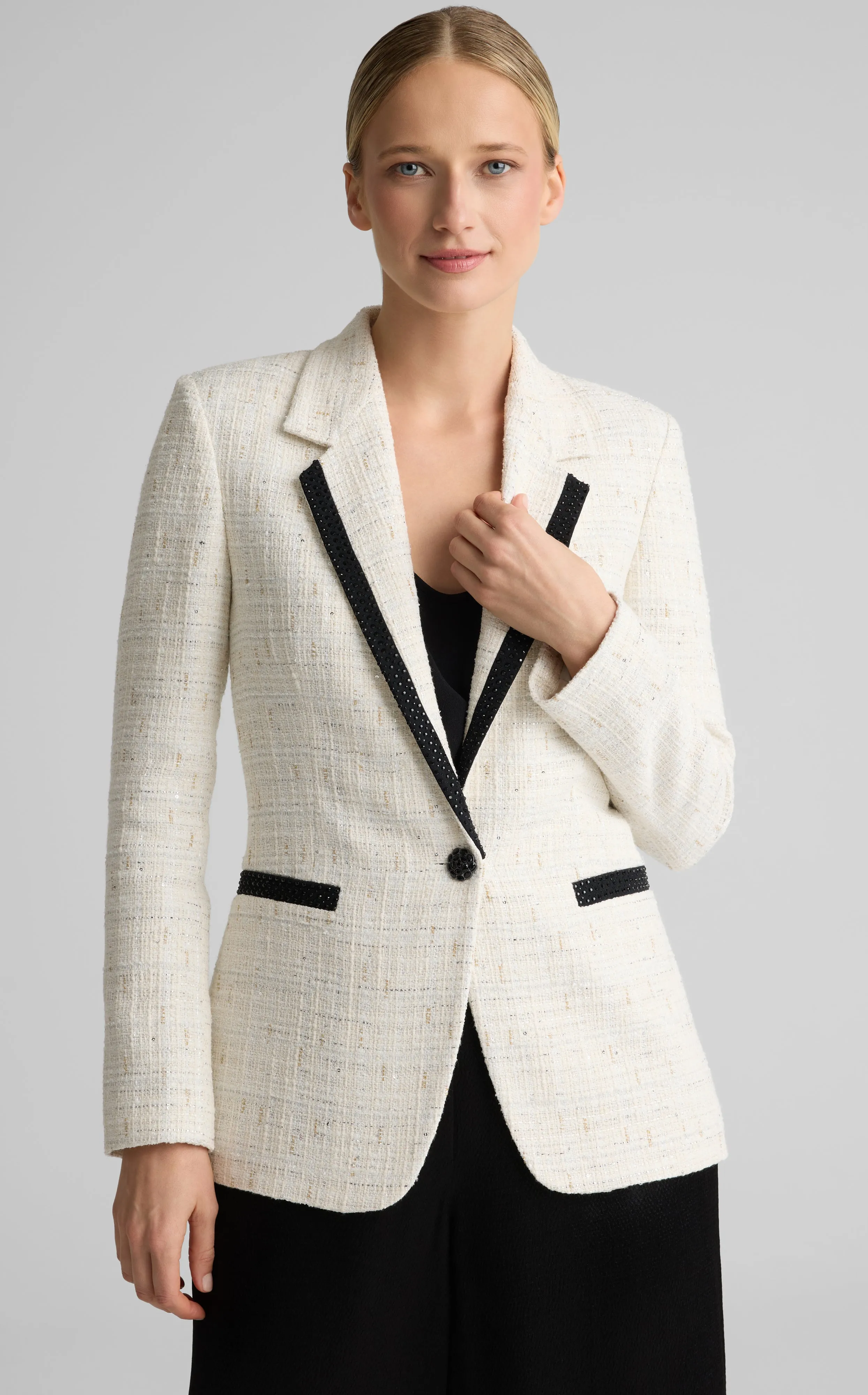 Elvie Jacket in Cannes Tweed sold by St. John product image thumbnail 5