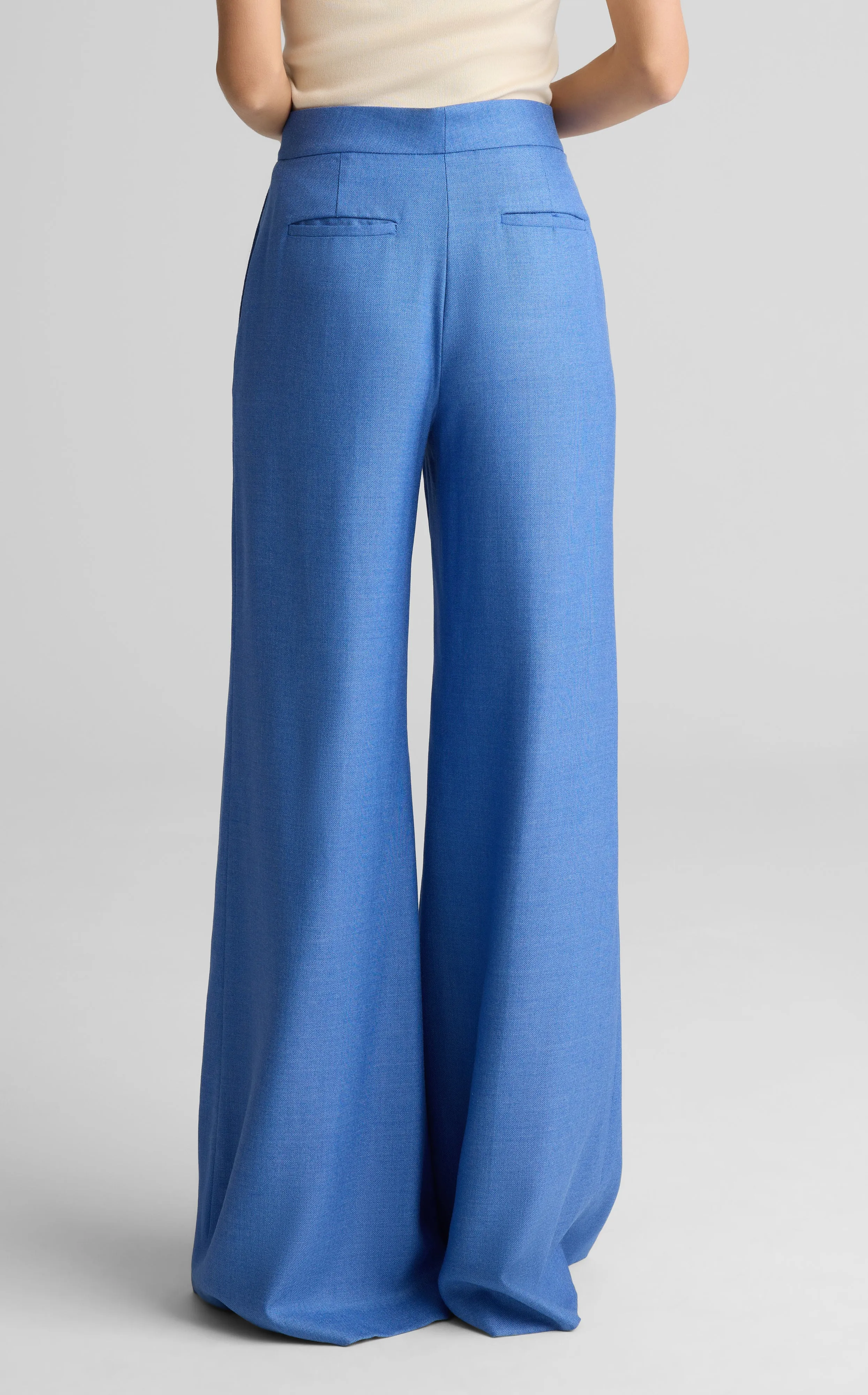 Maddie Wide Leg Pant in Wool Silk Suiting sold by St. John product image thumbnail 5