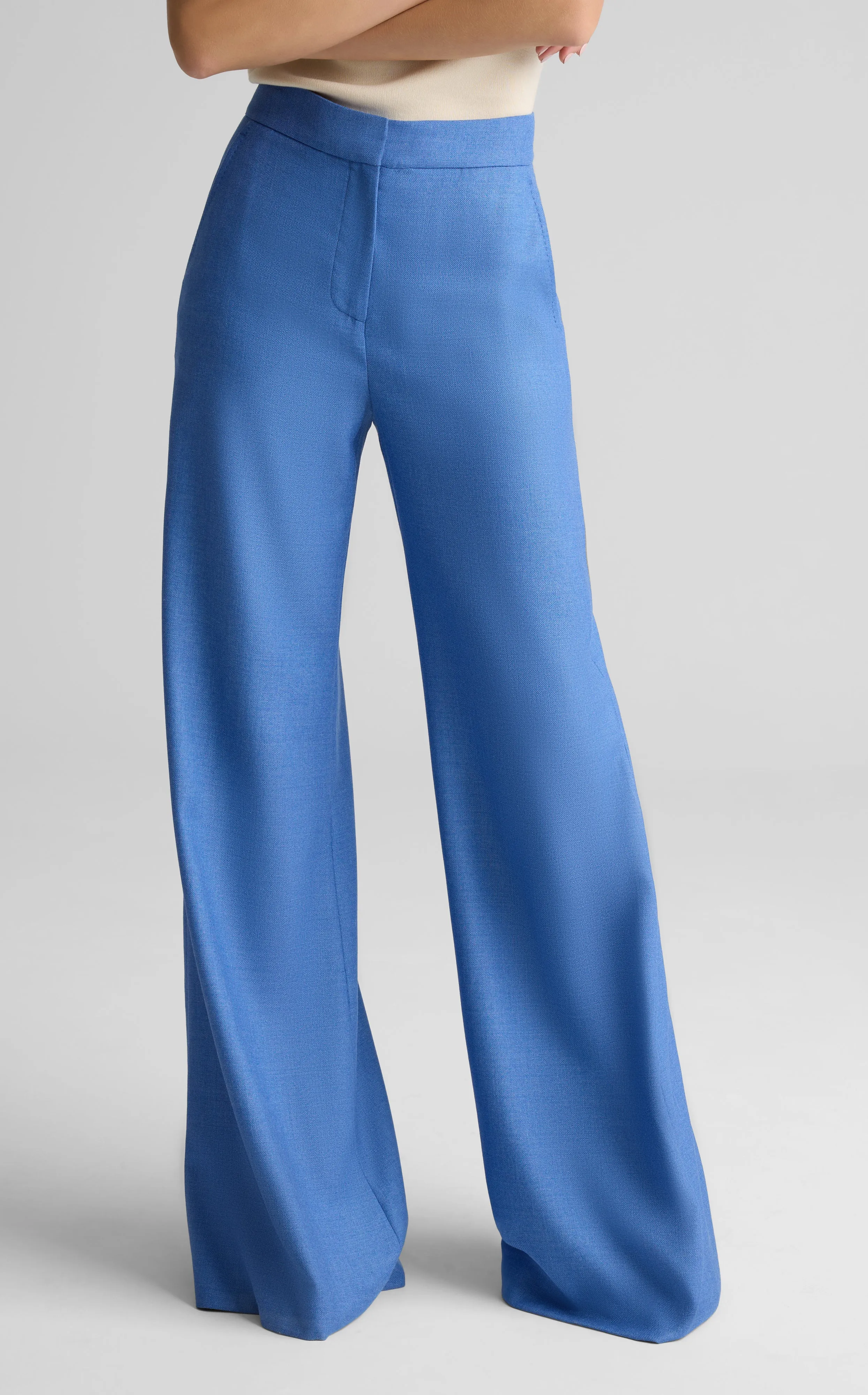 Maddie Wide Leg Pant in Wool Silk Suiting sold by St. John product image thumbnail 3