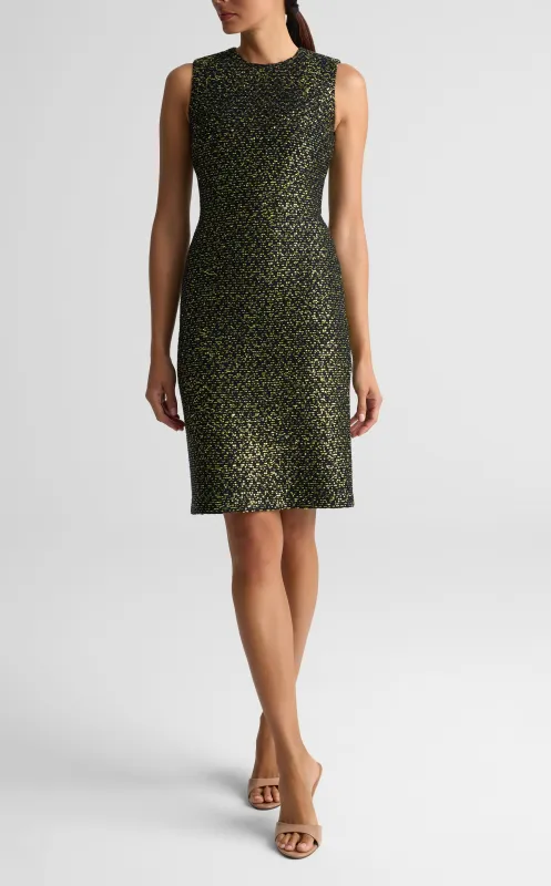 Sequin Knit Sheath Dress made by St. John