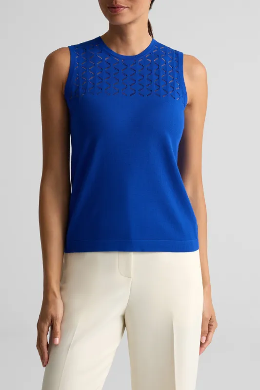 Diagonal Stretch Knit 3/4 Top made by St. John