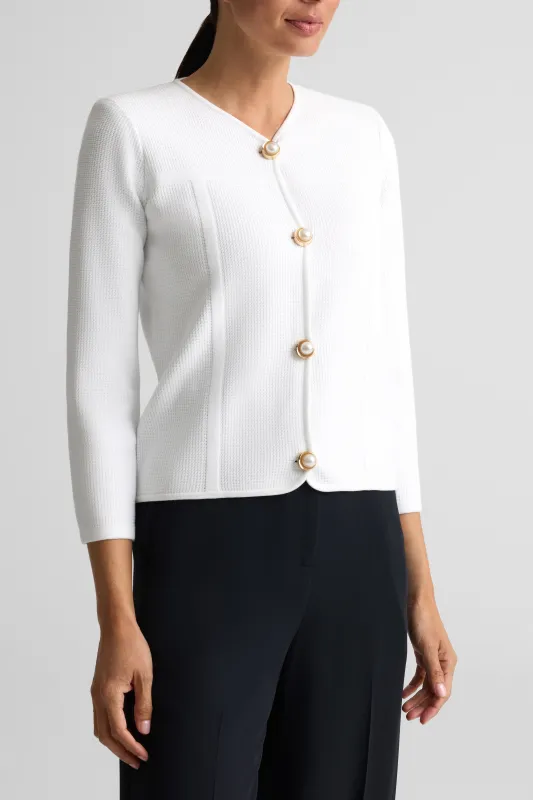 Stretch Piqué Knit Jacket made by St. John