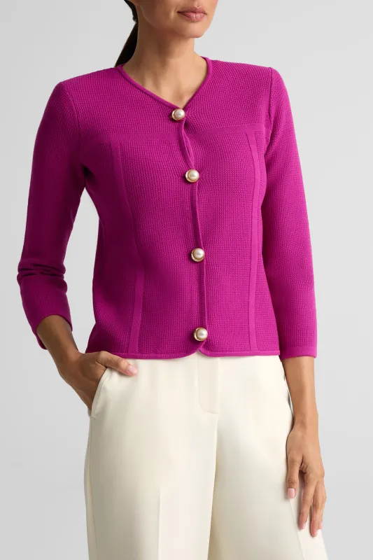 Stretch Piqué Knit Jacket made by St. John