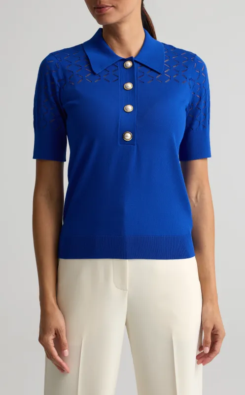 Diagonal Stretch Knit Sleeveless Top made by St. John