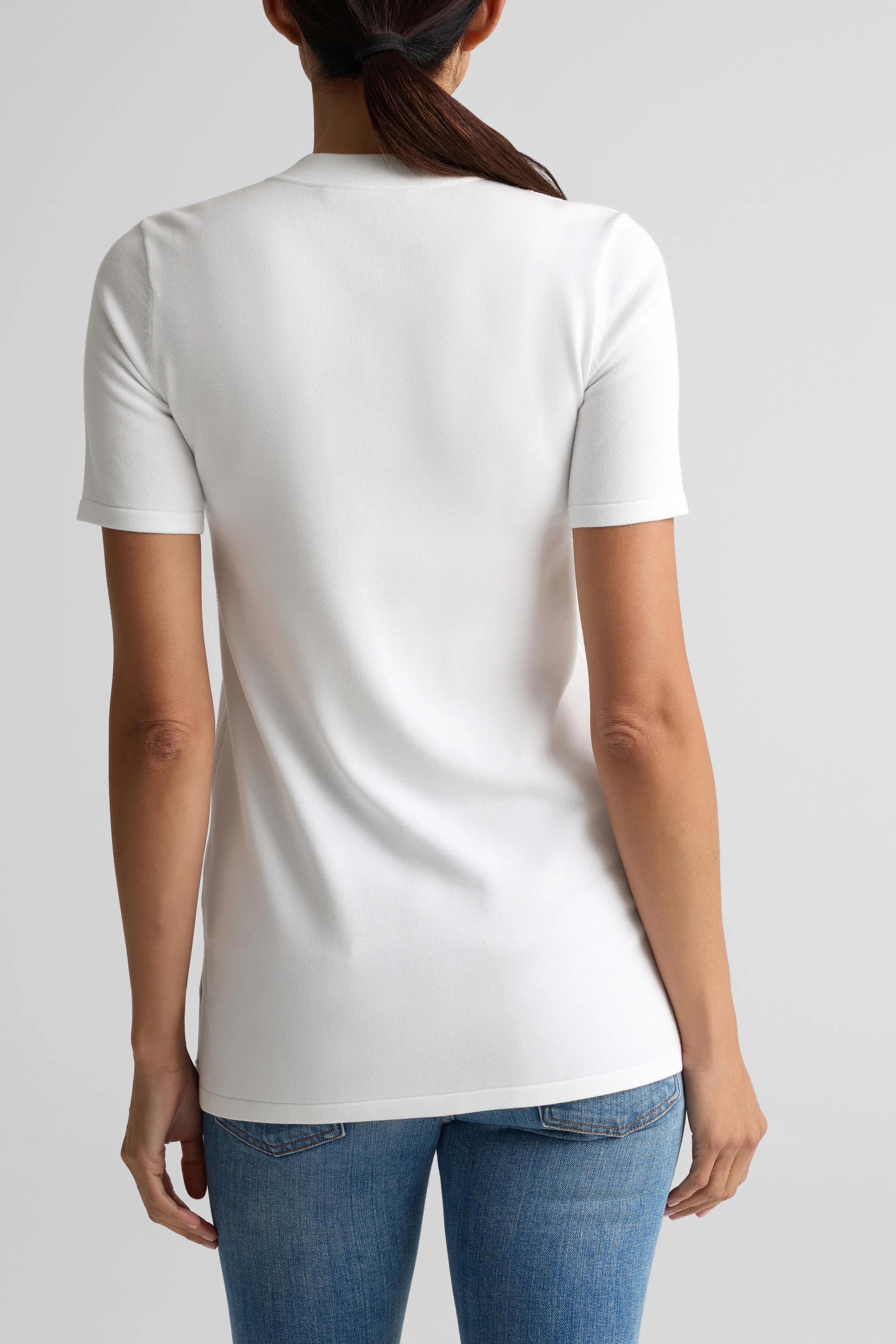 Stretch Piqué Knit Zip Top sold by St. John product image thumbnail 2