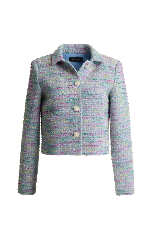 Pastel Lurex Tweed Jacket made by St. John