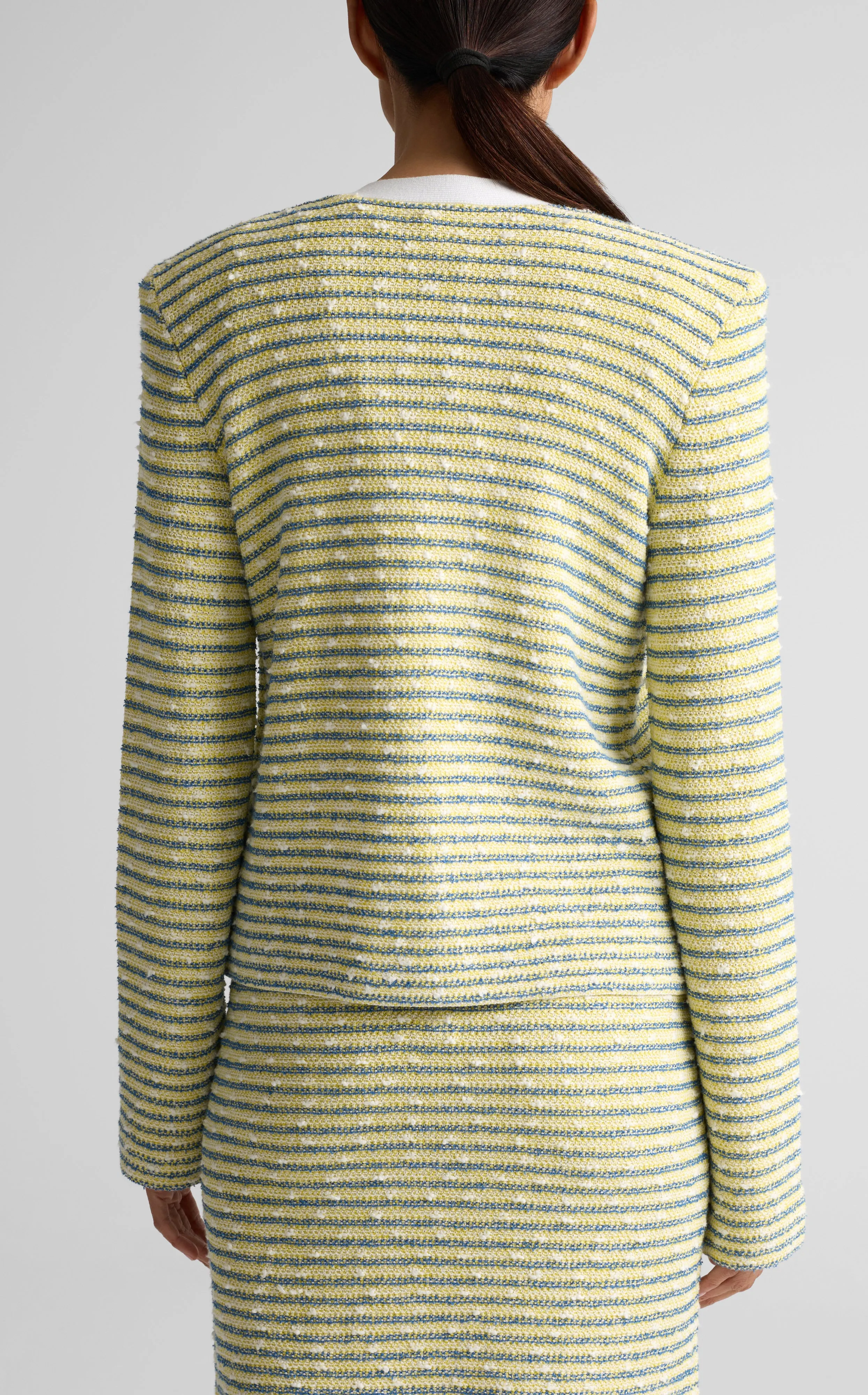 Striped Slub Tweed Knit Jacket sold by St. John product image thumbnail 2