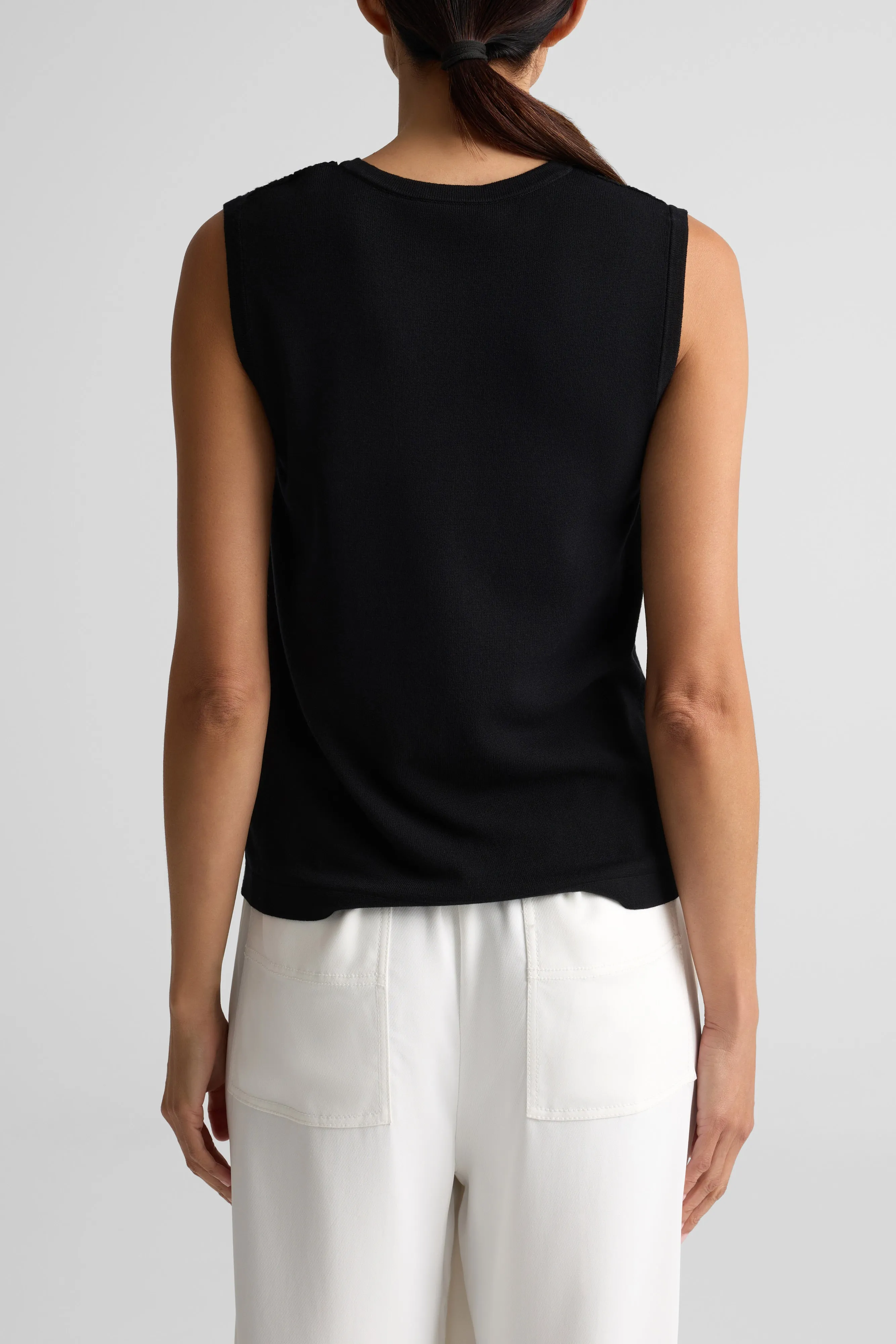 Vertical Stretch Knit Sleeveless Top sold by St. John product image thumbnail 2