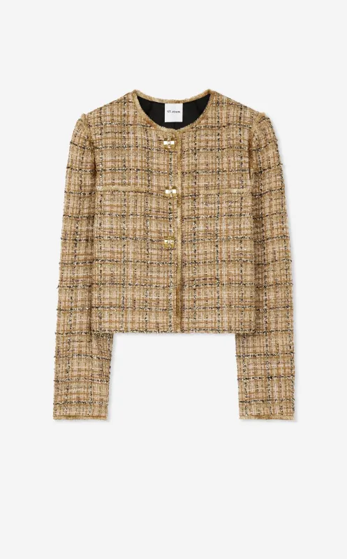 Metallic Multi Tweed Jacket made by St. John