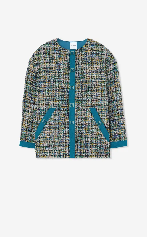 Multi Tweed Jacket made by St. John