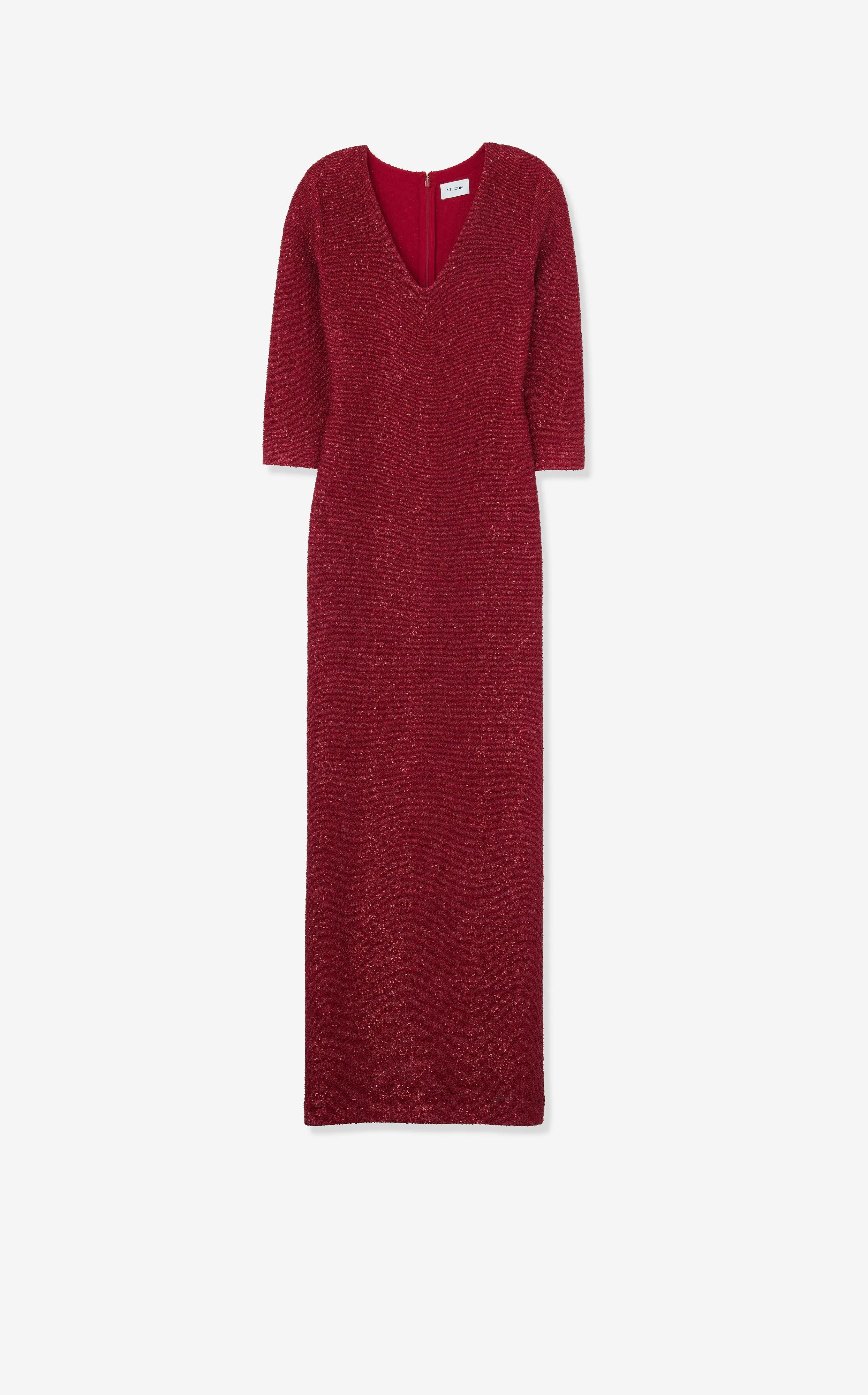 Sequin Lurex V-Neck Gown sold by St. John product image thumbnail 3