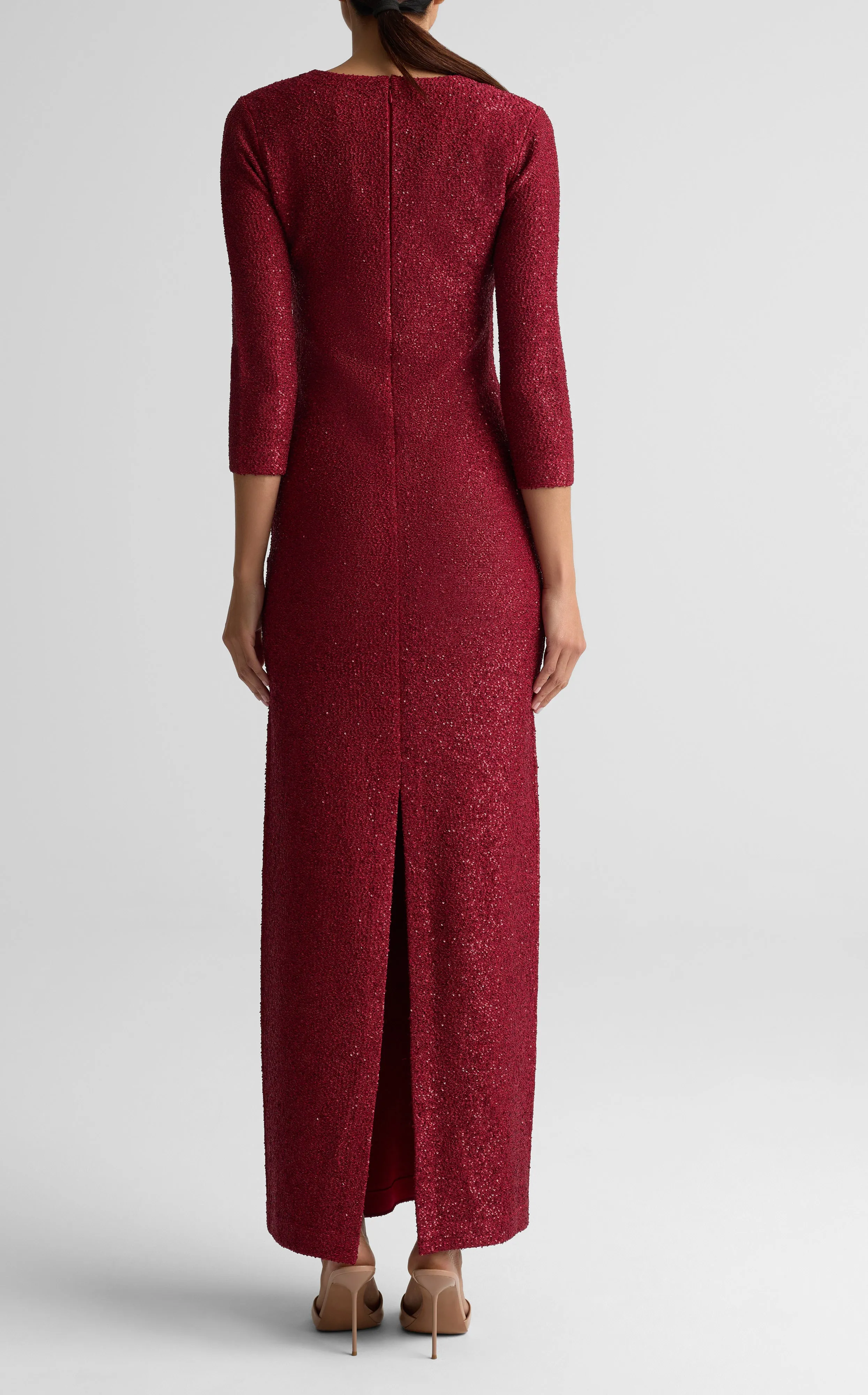 Sequin Lurex V-Neck Gown sold by St. John product image thumbnail 2