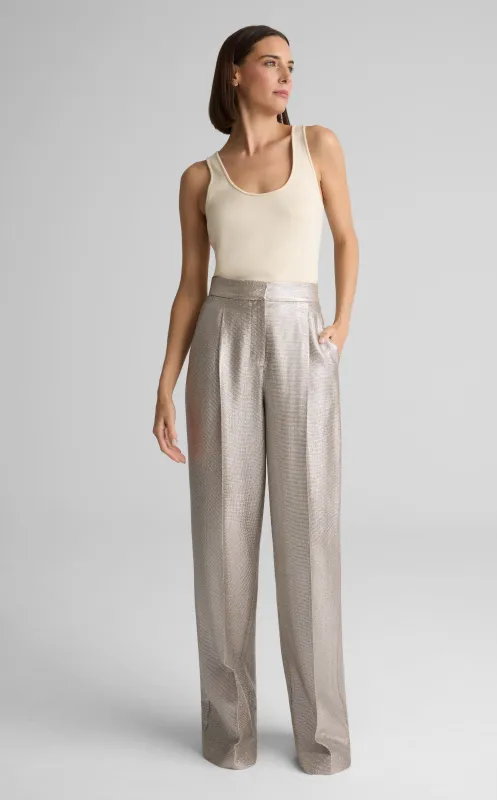 Chloe Pant in Soft Lamé Suiting made by St. John