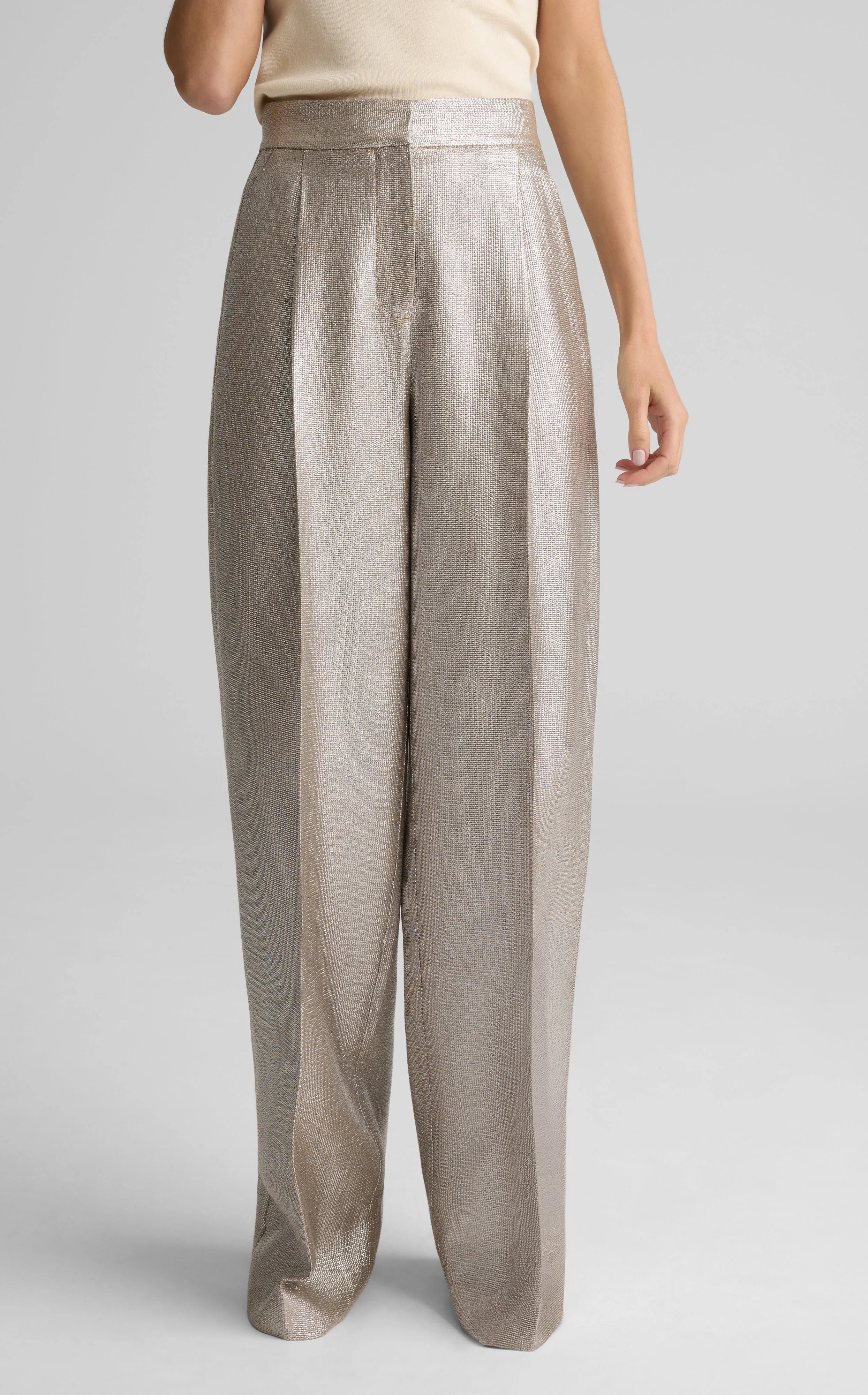 Chloe Pant in Soft Lamé Suiting sold by St. John product image thumbnail 5