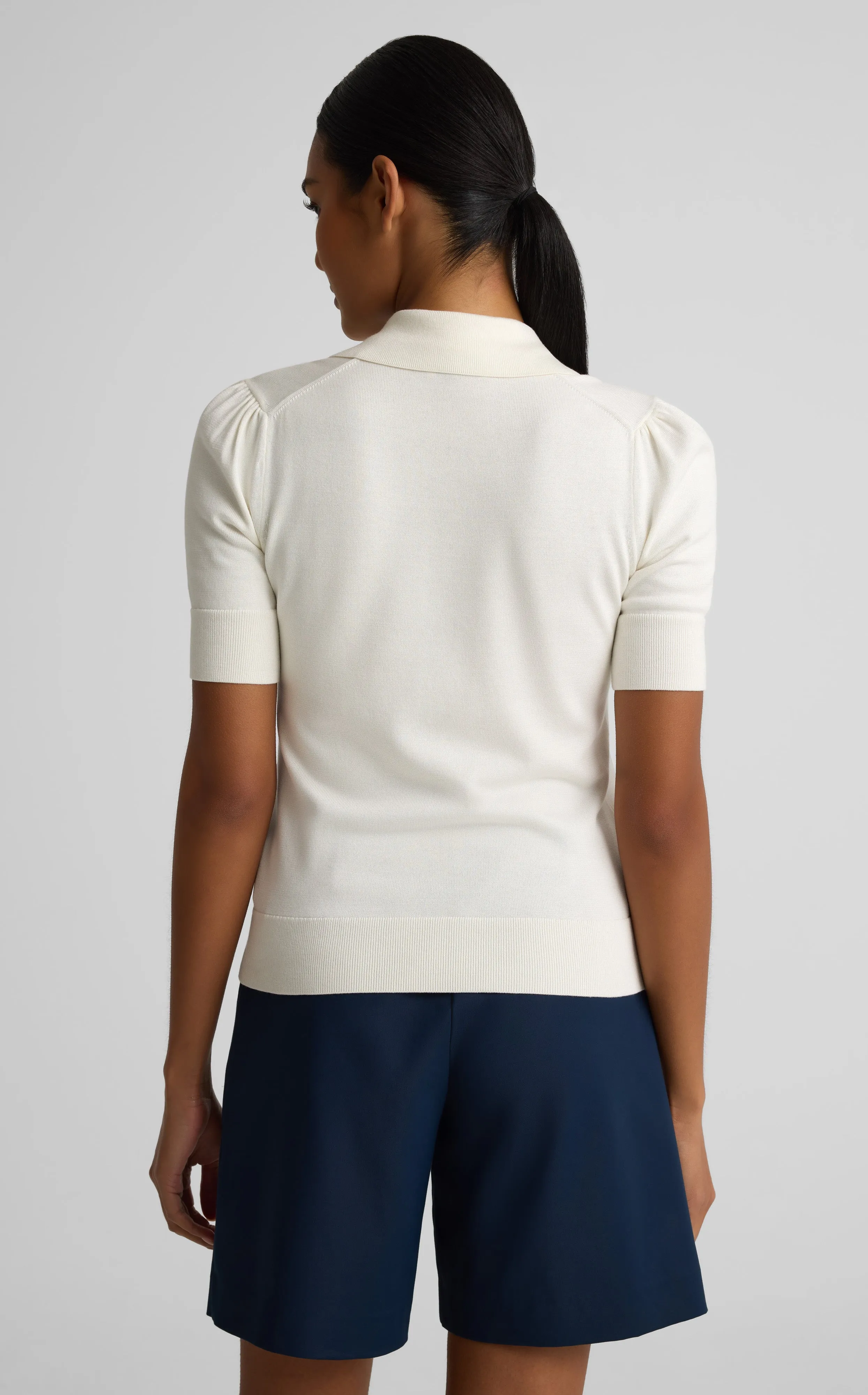 Fallon Sweater In Silk Cotton sold by St. John product image thumbnail 5