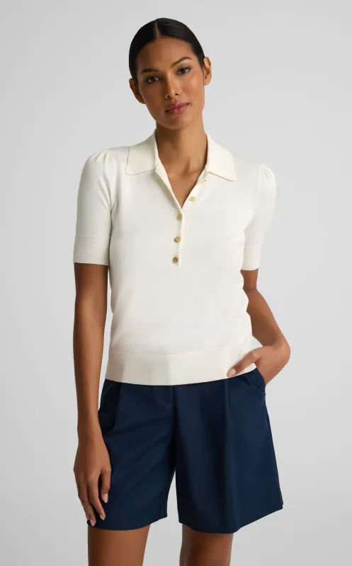 Fallon Sweater In Silk Cotton made by St. John
