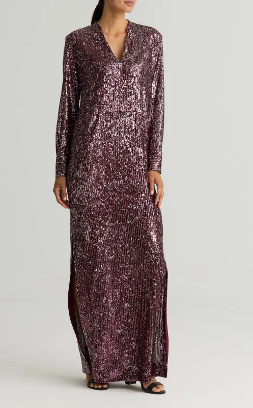 Long Sleeve Sequin Knit Gown made by St. John