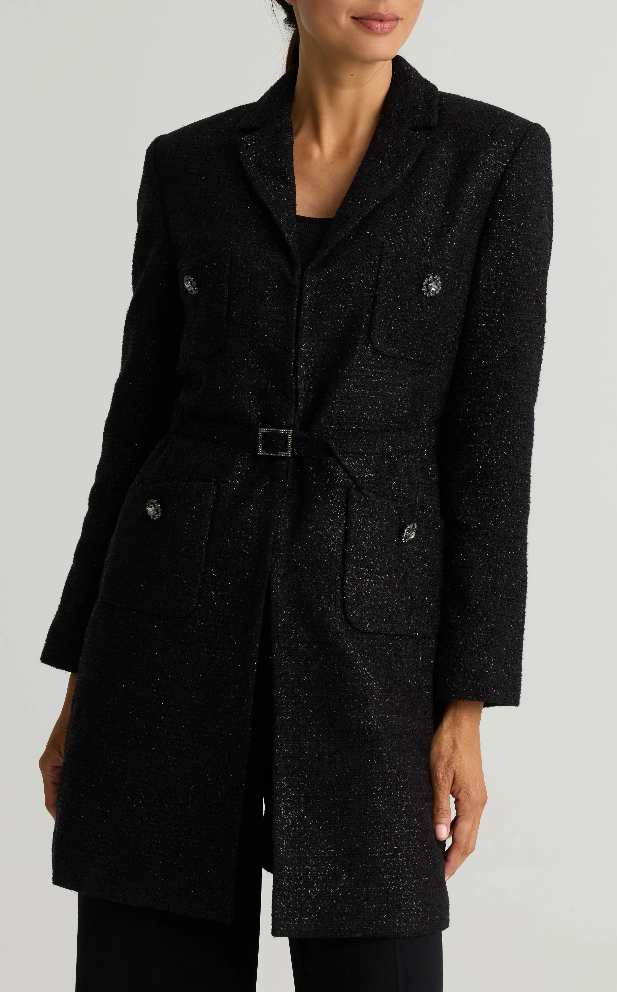 Sequined Bouclé Jacket sold by St. John