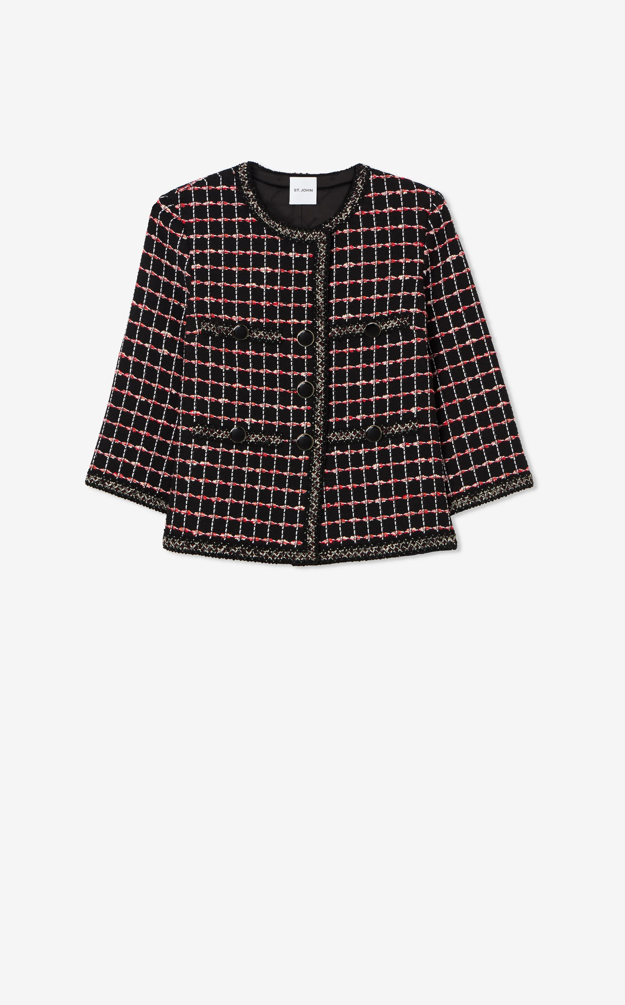 Windowpane Tweed Jacket sold by St. John product image thumbnail 4