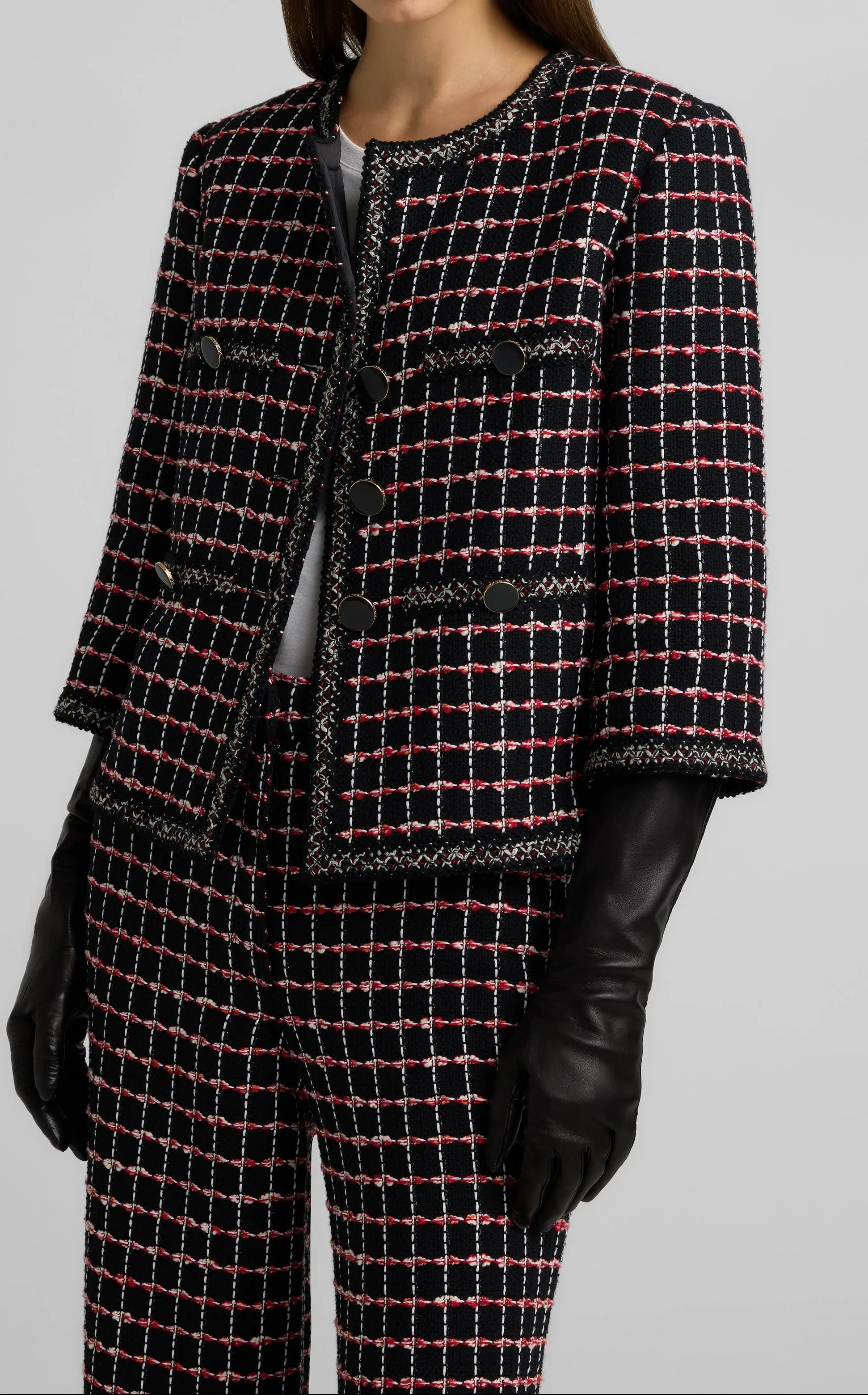 Windowpane Tweed Jacket sold by St. John