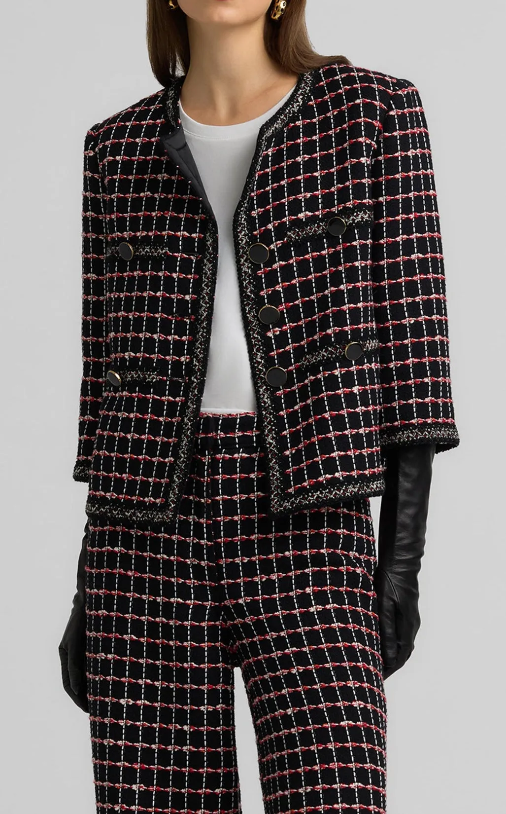 Windowpane Tweed Jacket sold by St. John product image thumbnail 3