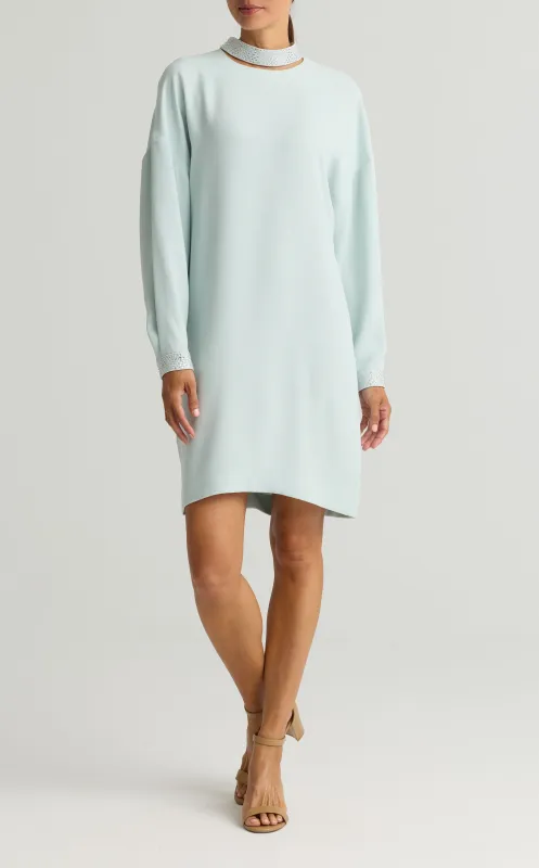 Satin Trim Dress made by St. John