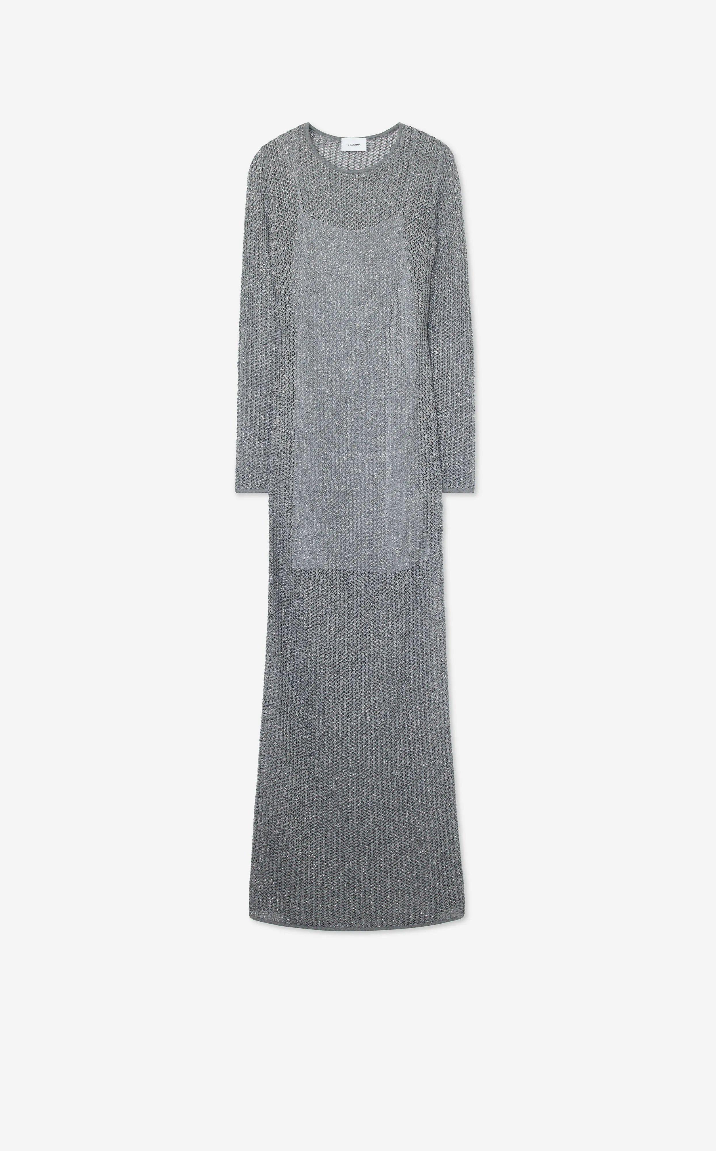 Long Sleeve Sequin Mesh Gown sold by St. John product image thumbnail 3