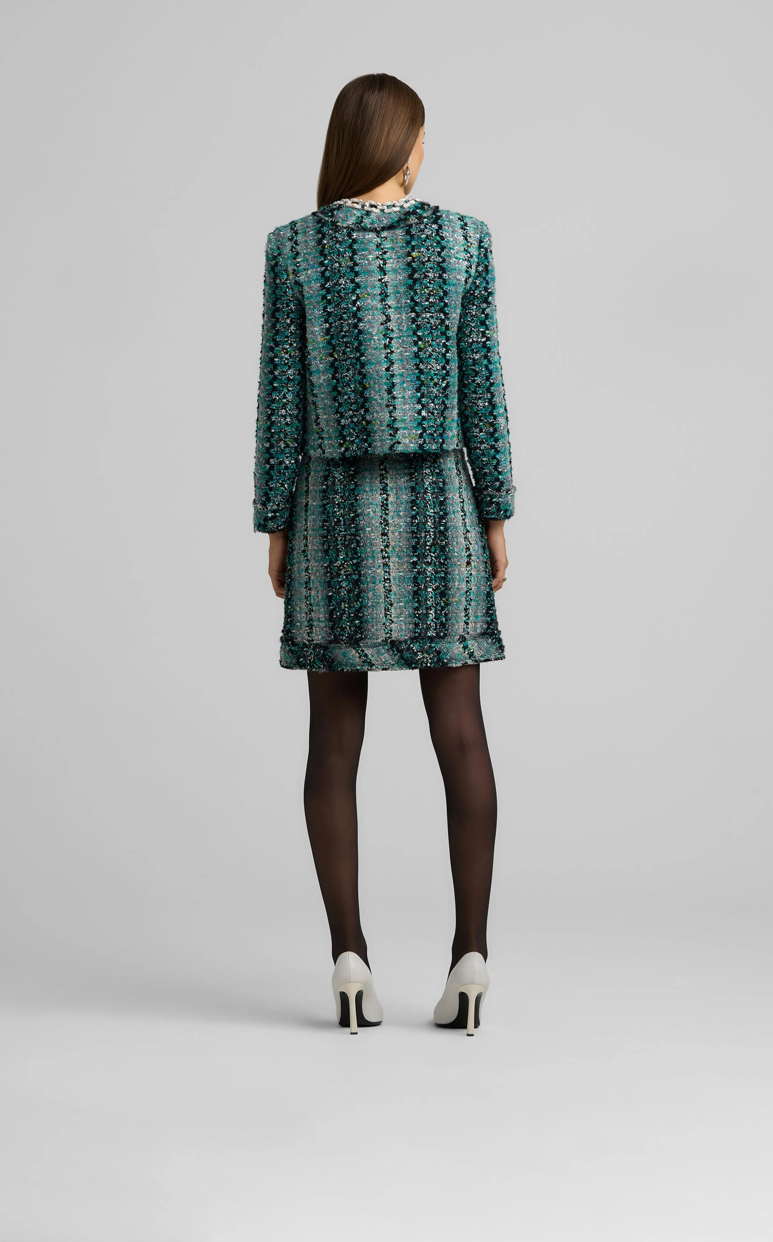 Foiled Tweed Skirt sold by St. John product image thumbnail 4
