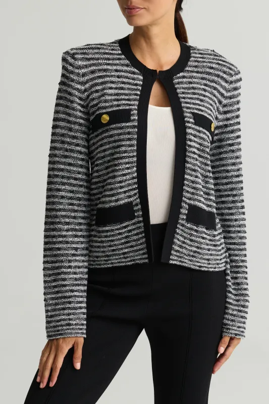 Slub Tweed Knit Jacket made by St. John