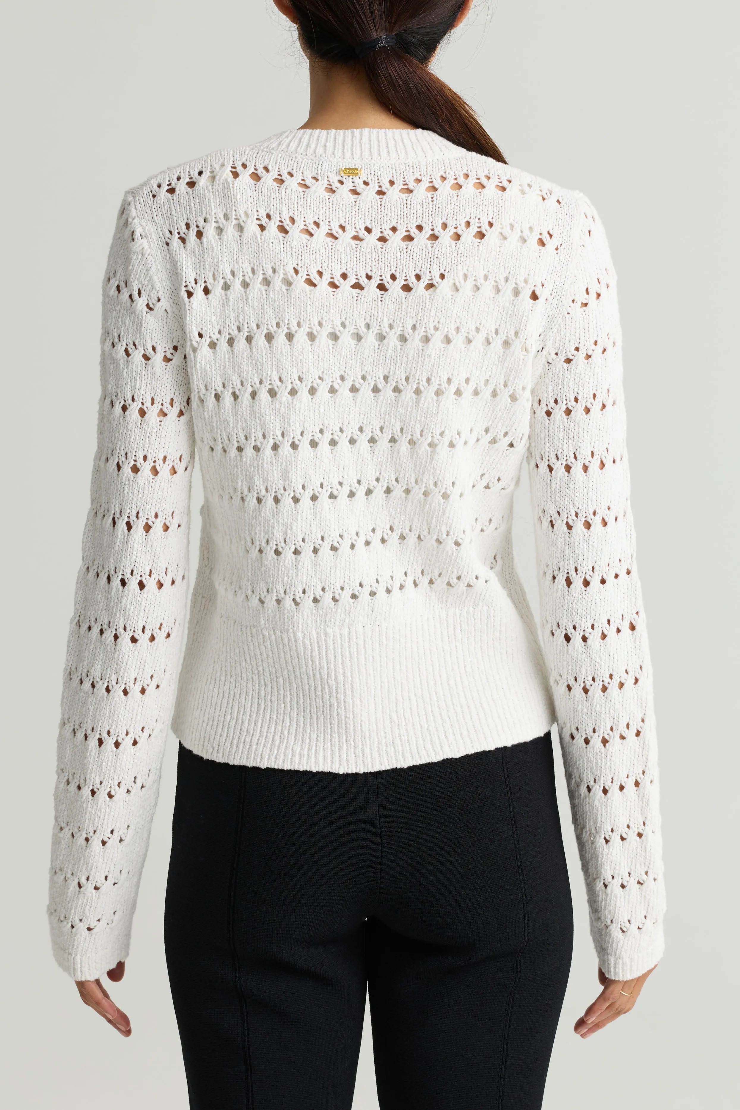 Openwork Cable Knit Cardigan sold by St. John product image thumbnail 2