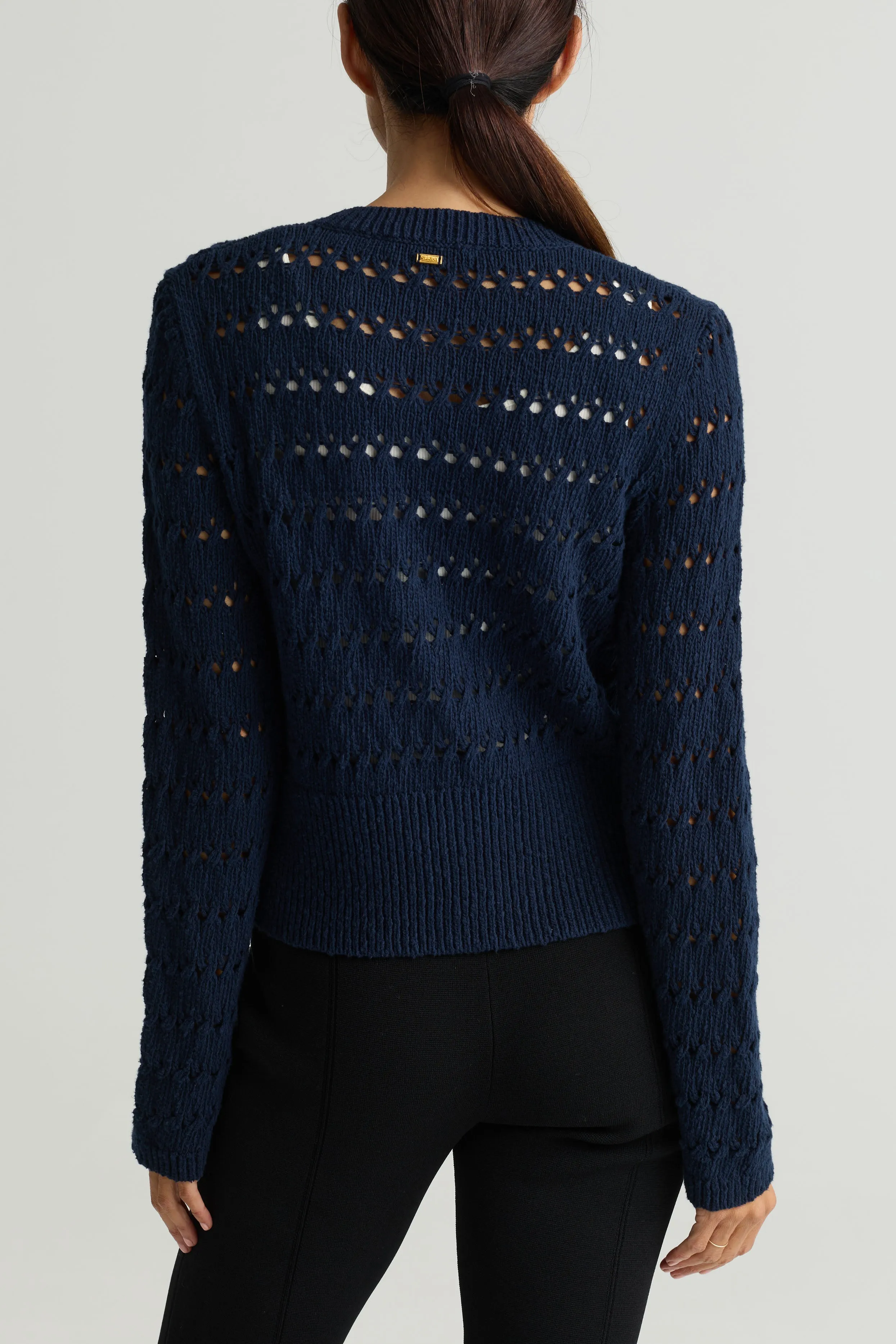 Openwork Cable Knit Cardigan sold by St. John product image thumbnail 2