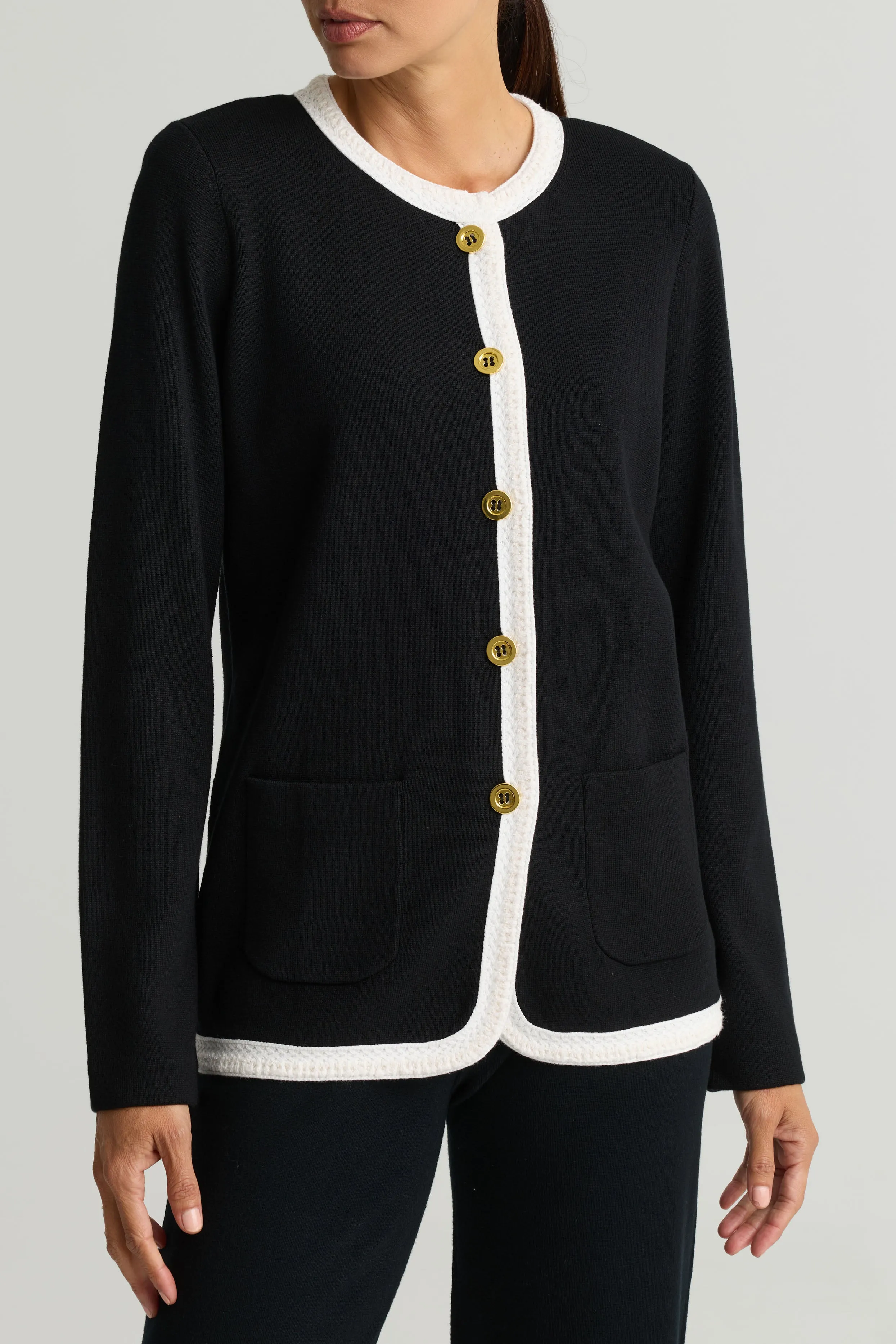 Flat Piqué Knit Jacket sold by St. John