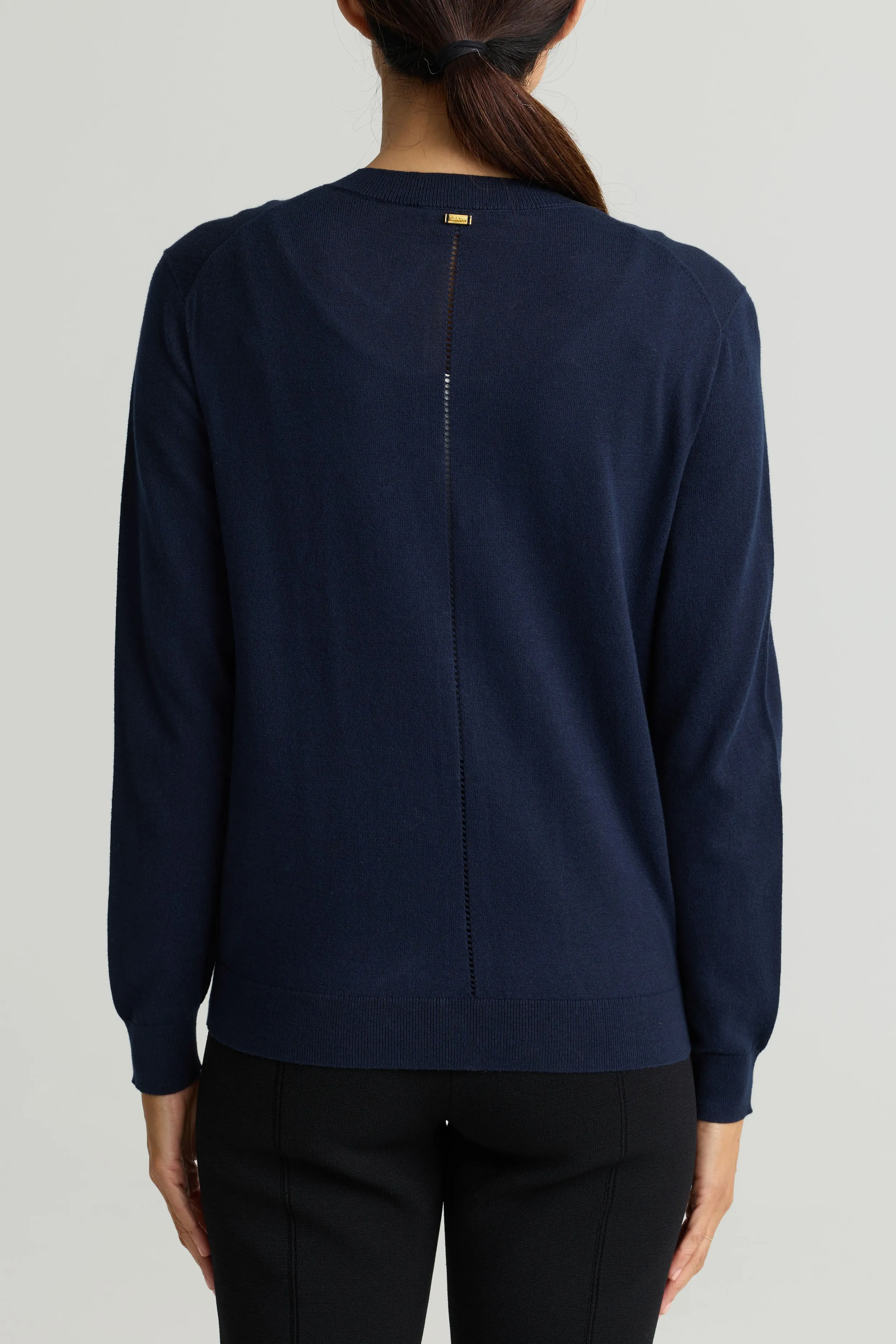 Fine Gauge Cotton Blend Cardigan sold by St. John product image thumbnail 2