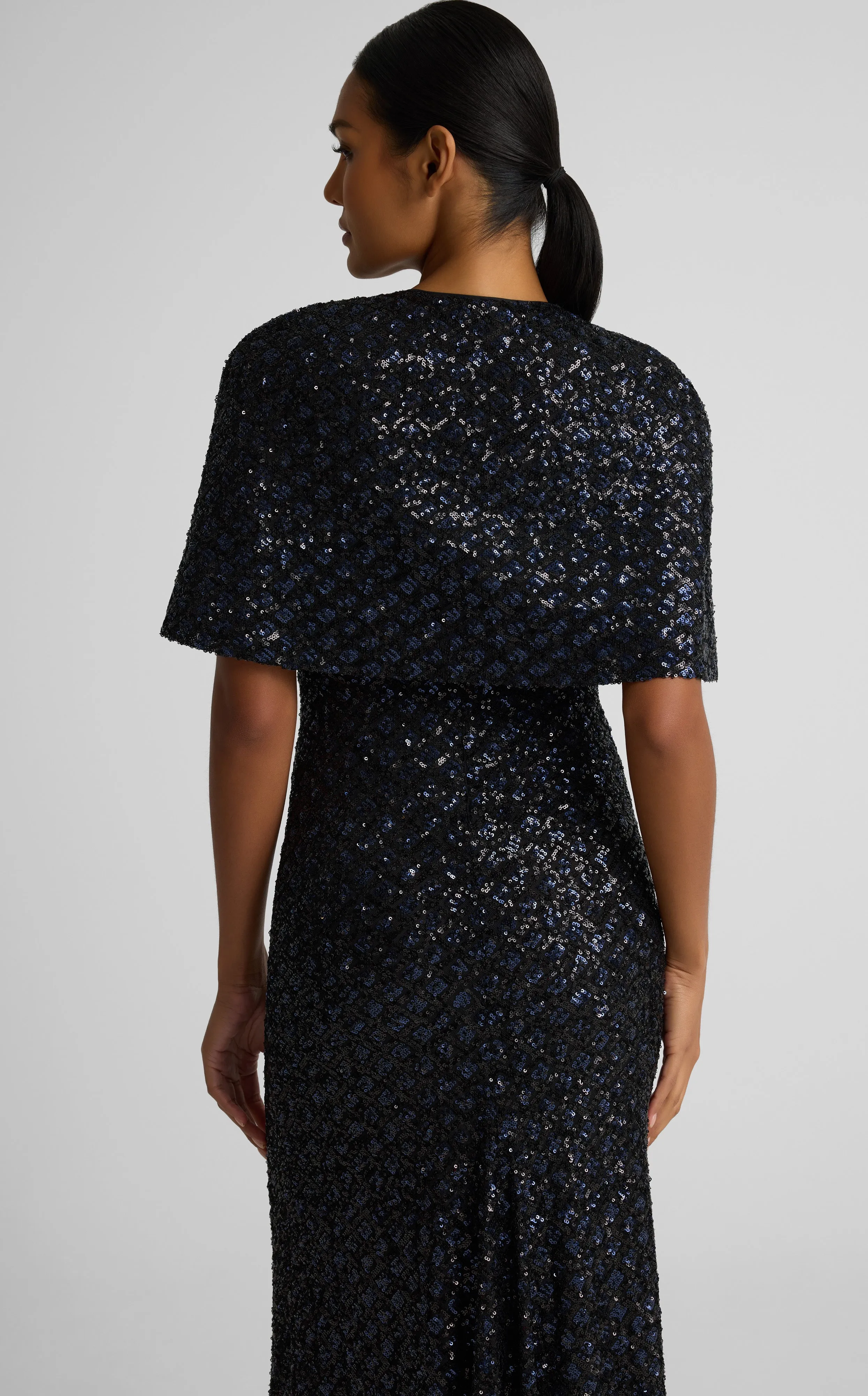 Carly Capelet In Geo Sequin Embroidered Tulle sold by St. John product image thumbnail 4