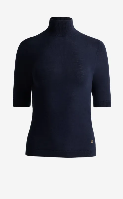Mock Neck Sweater In Fine Gauge Cashmere made by St. John