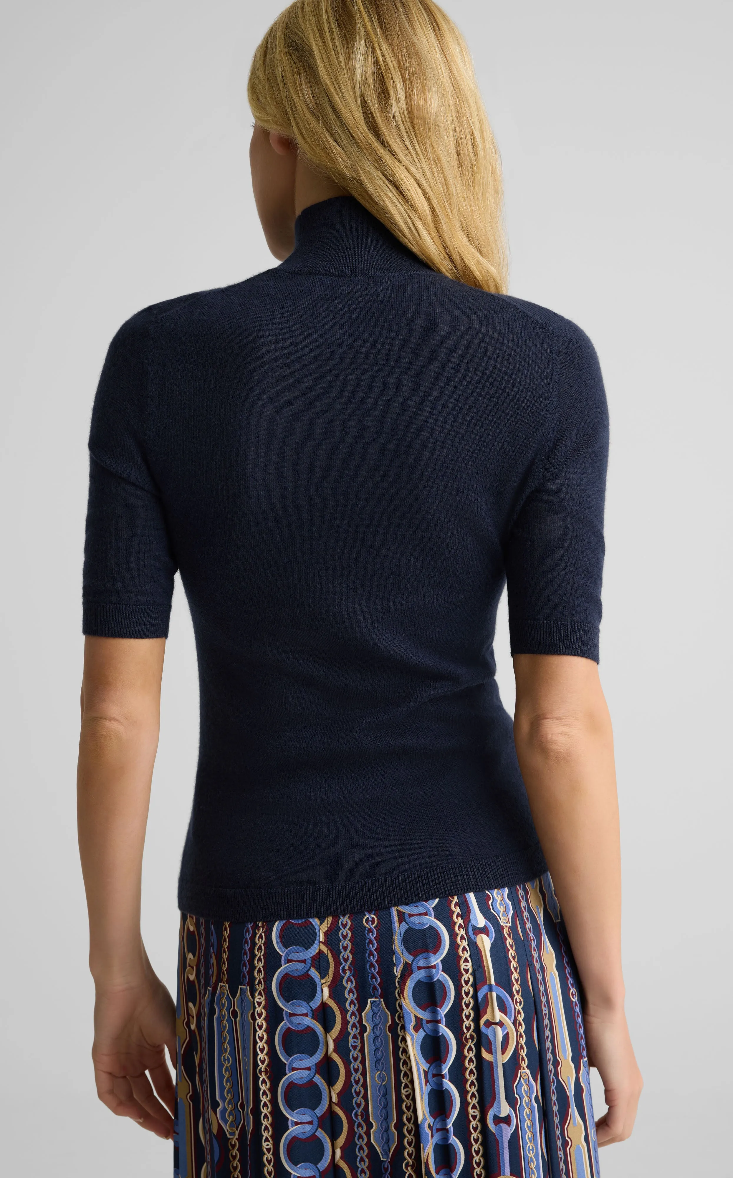 Mock Neck Sweater In Fine Gauge Cashmere sold by St. John product image thumbnail 3