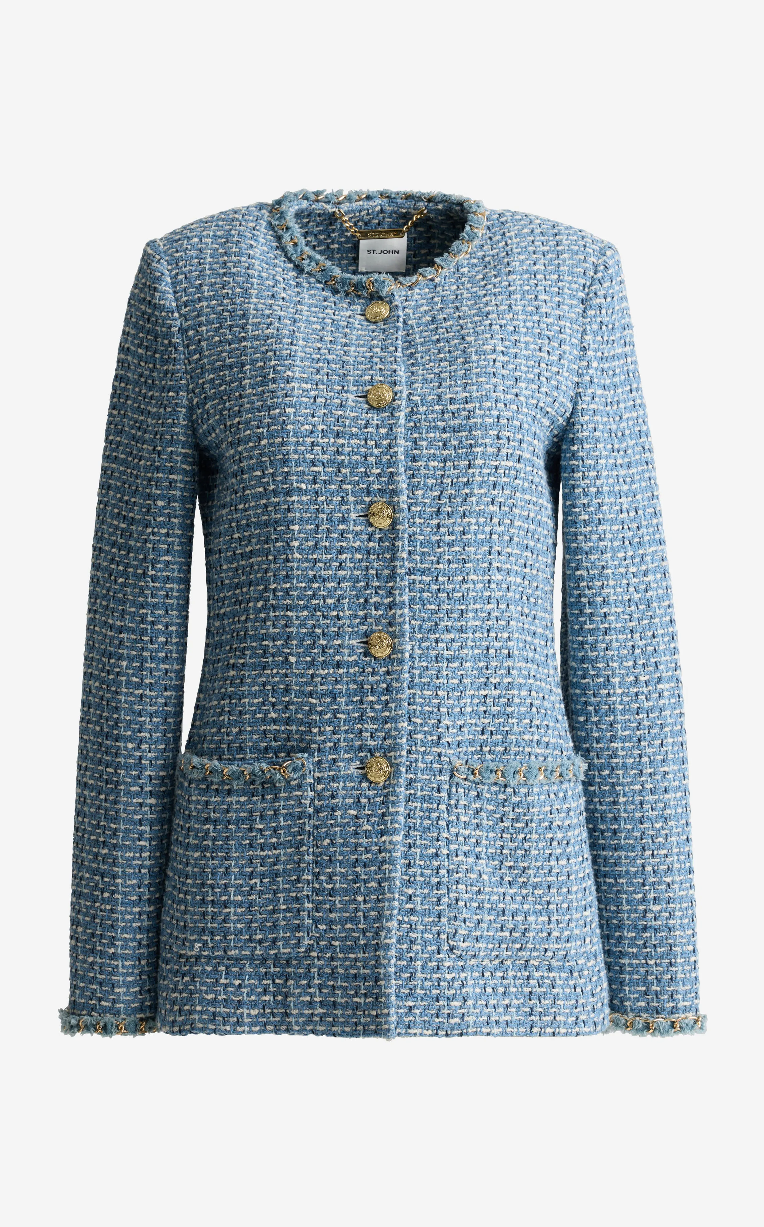 Long Jacket In Vilette Tweed sold by St. John