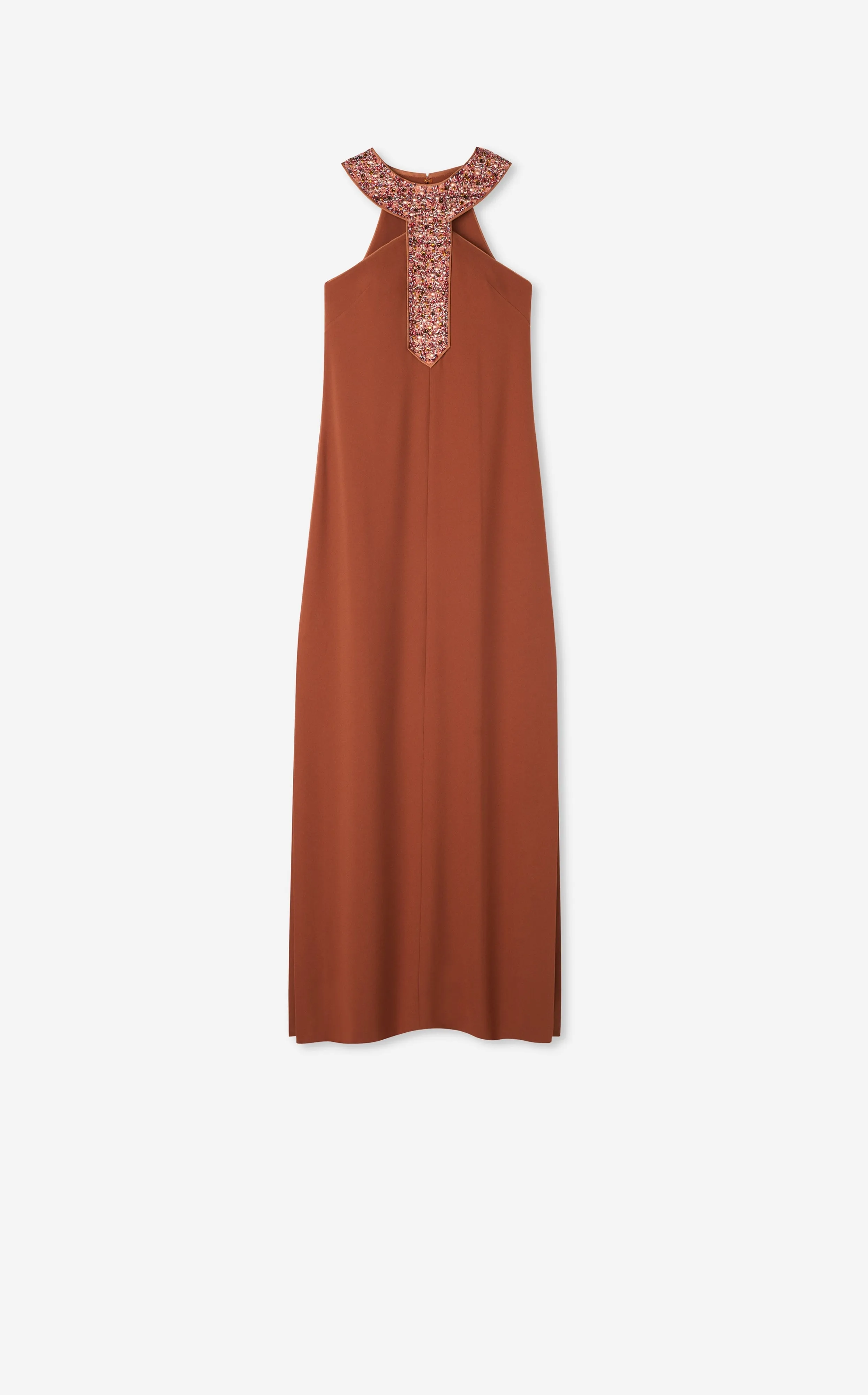 Satin Back Crepe Embellished Collar Dress sold by St. John product image thumbnail 3