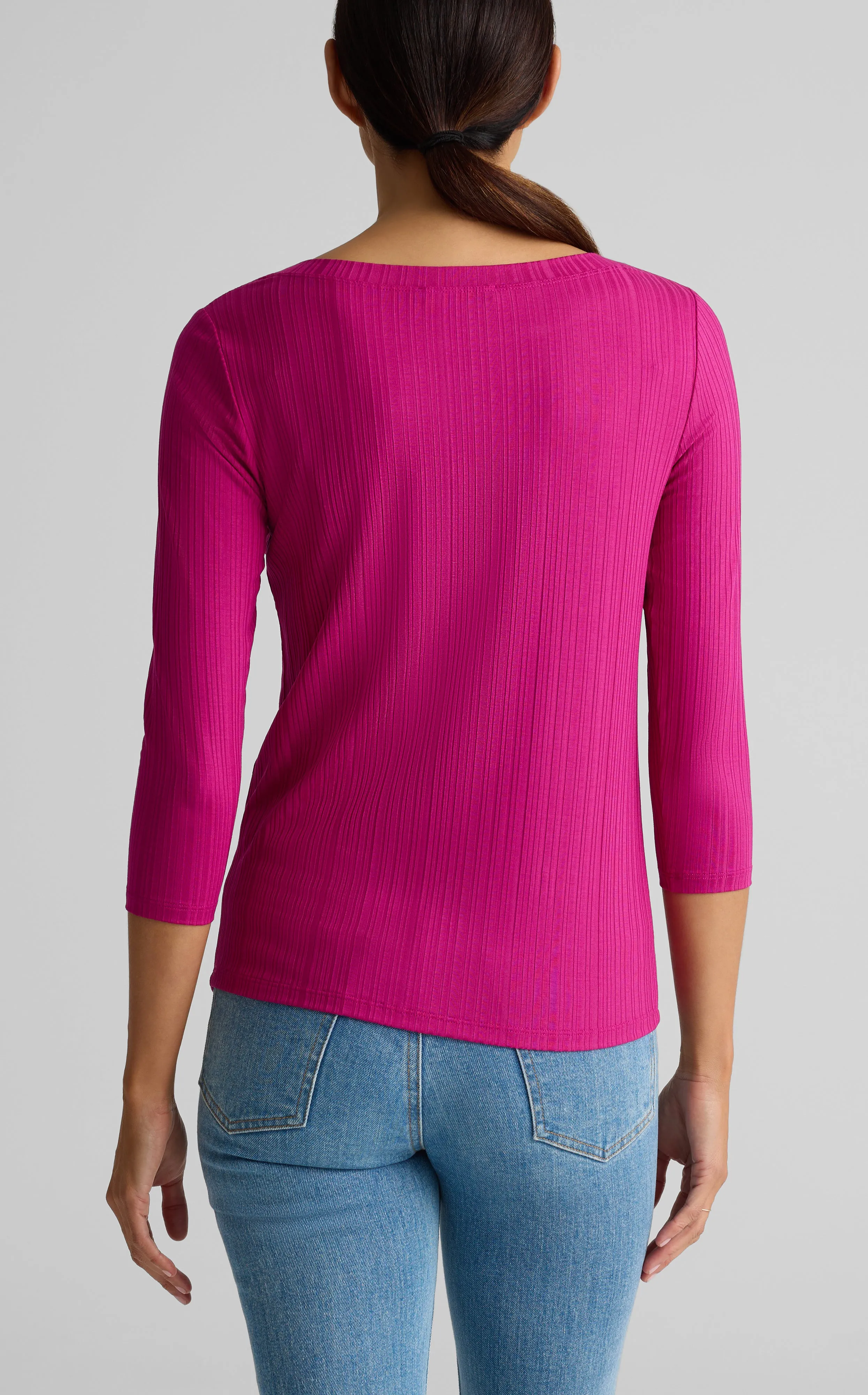Boatneck Rib Jersey Top sold by St. John product image thumbnail 2