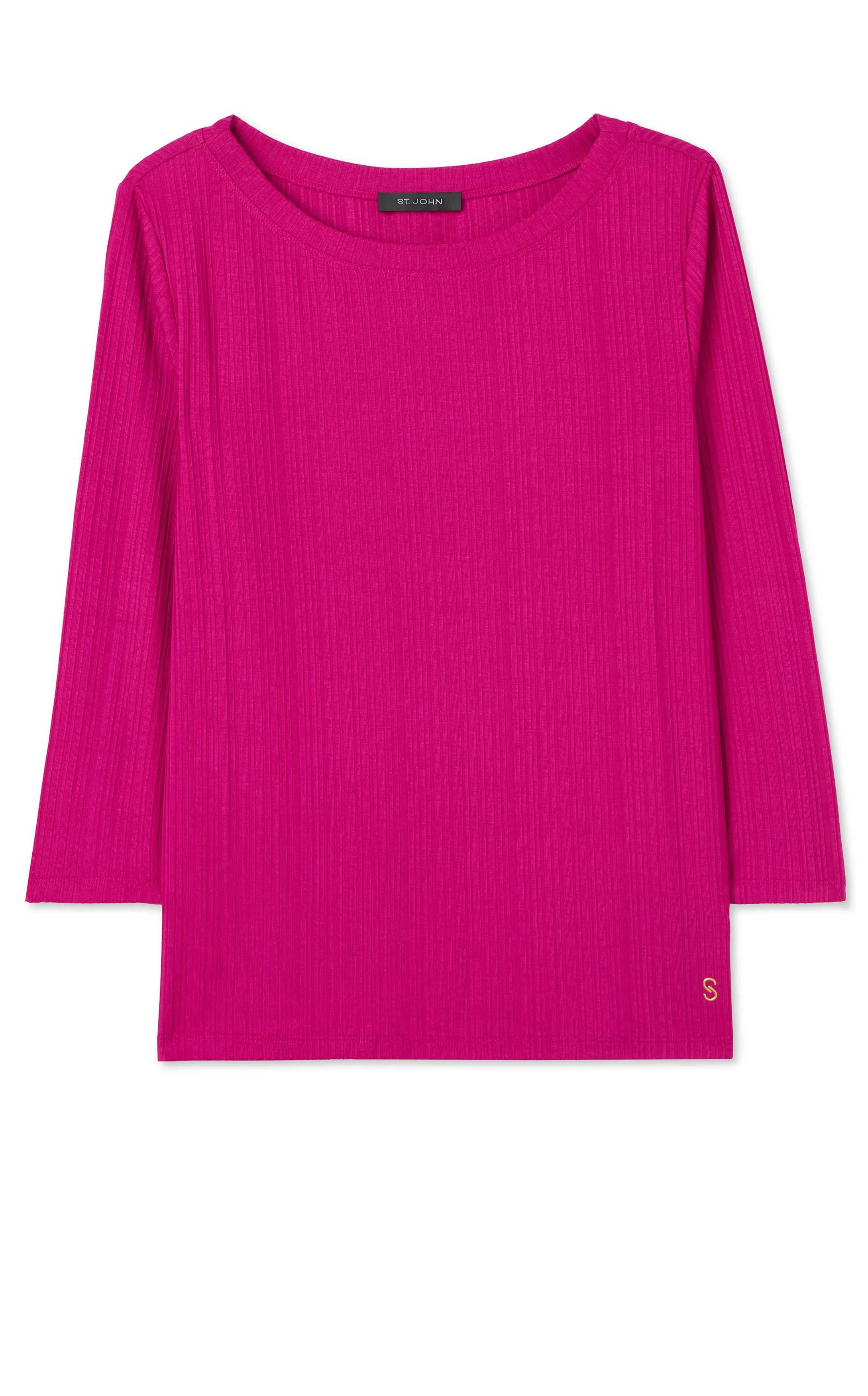 Boatneck Rib Jersey Top sold by St. John product image thumbnail 3