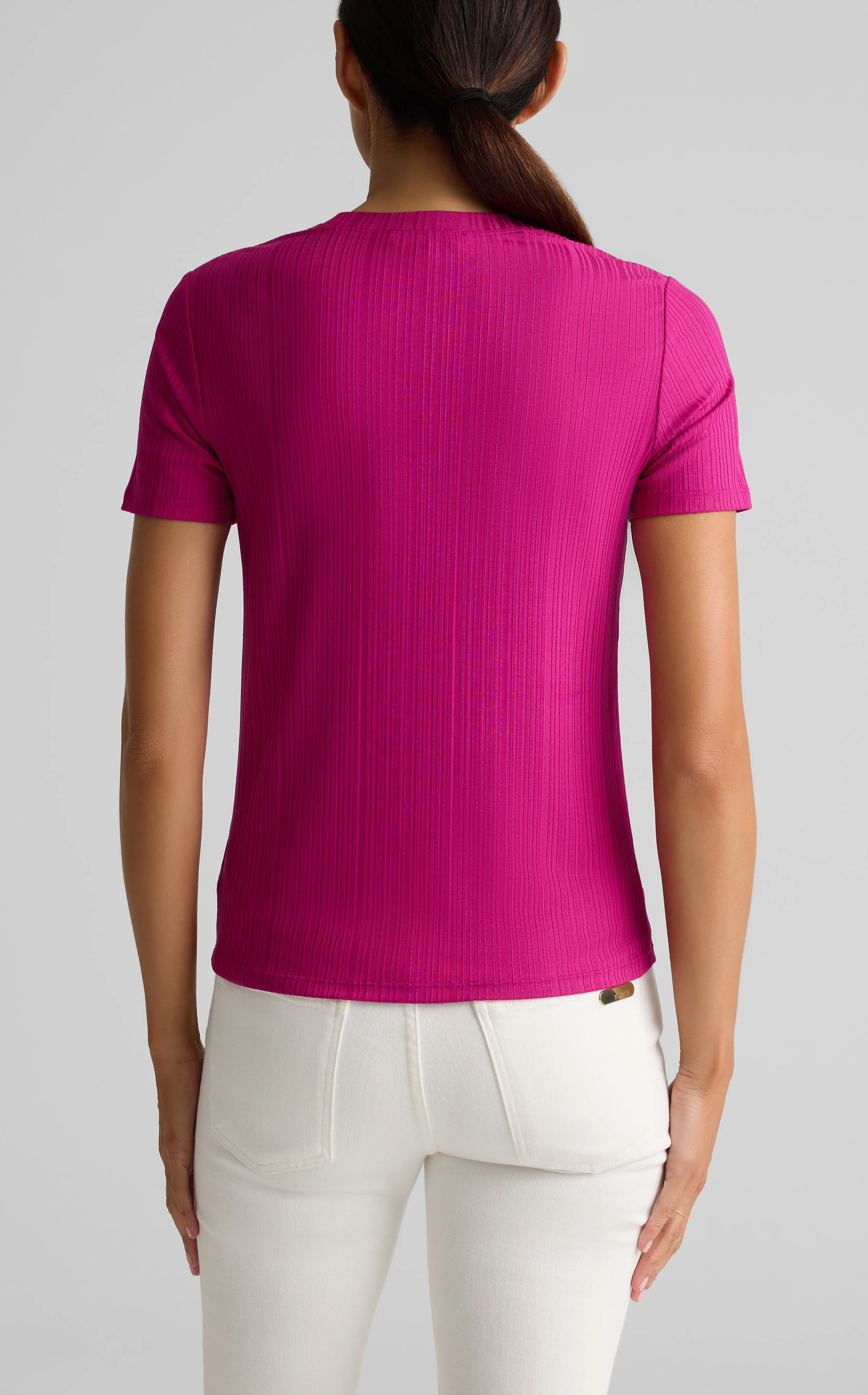 Sleek Rib Jersey Knit Top sold by St. John product image thumbnail 2