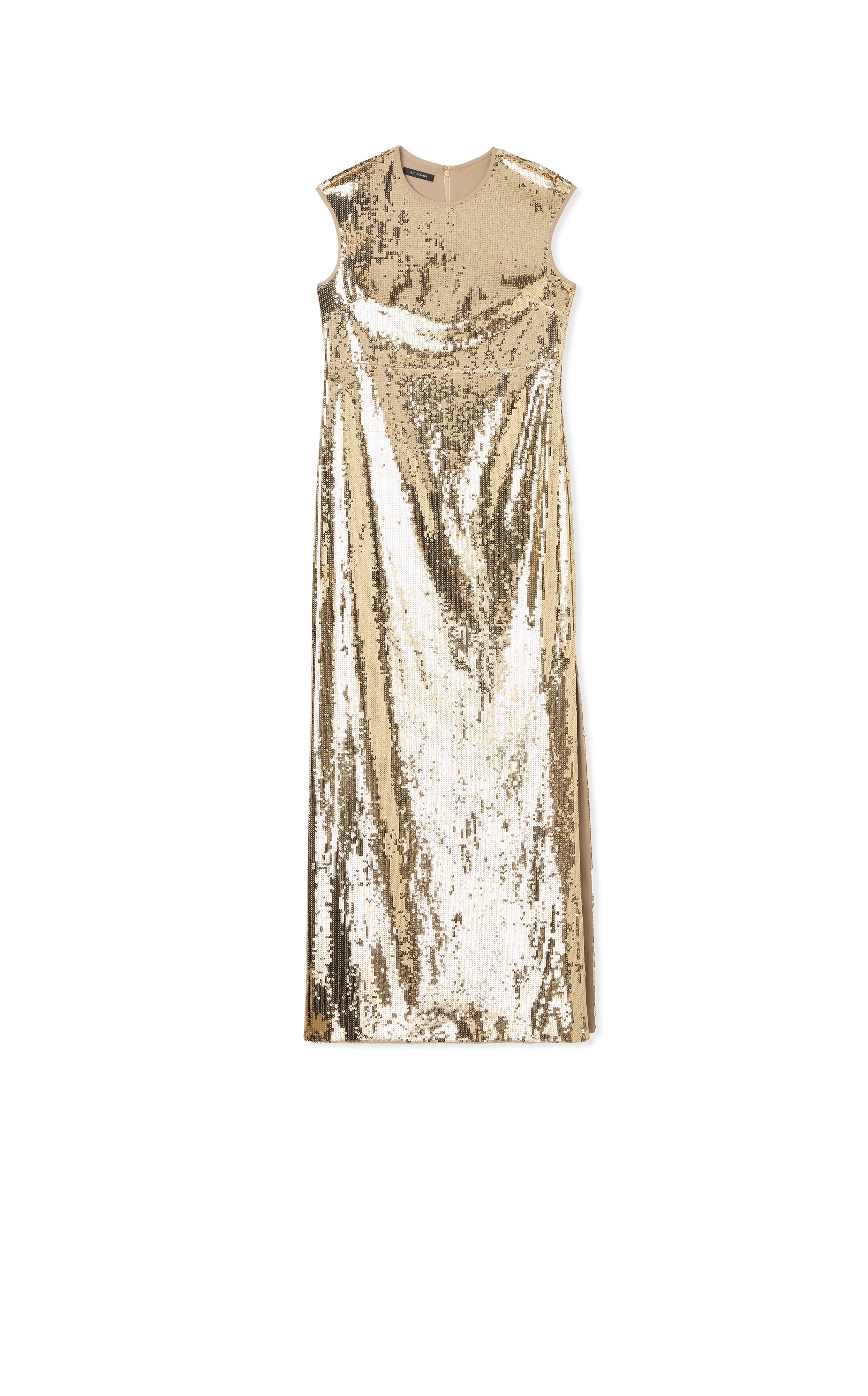 Sequin Dress with Side Slits sold by St. John