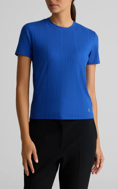 Rib Jersey Knit Tee made by St. John