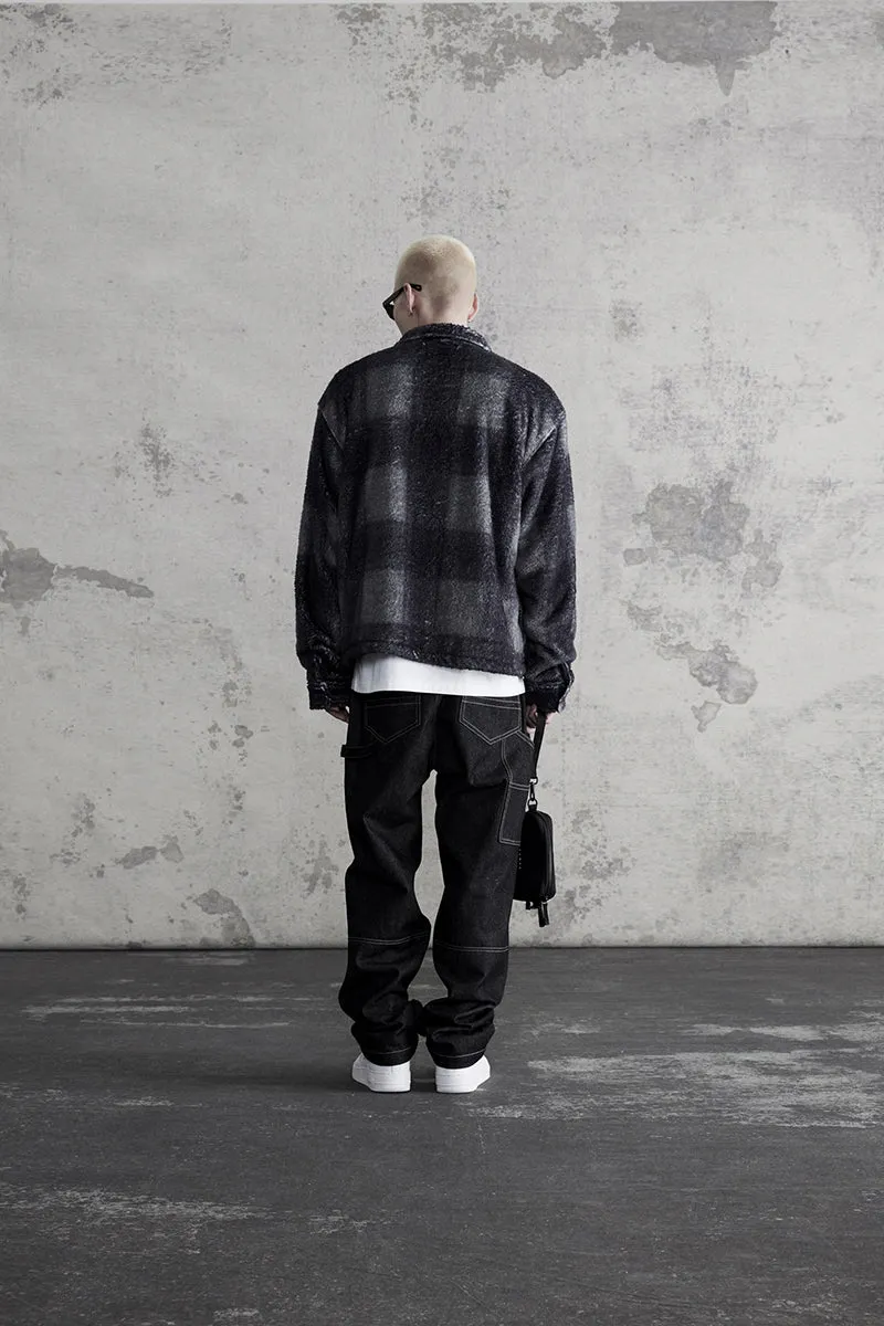 Plaid Cropped Sherpa Buttondown sold by Stampd product image thumbnail 4