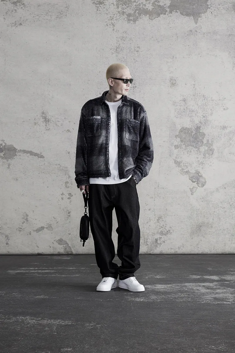 Plaid Cropped Sherpa Buttondown sold by Stampd product image thumbnail 2